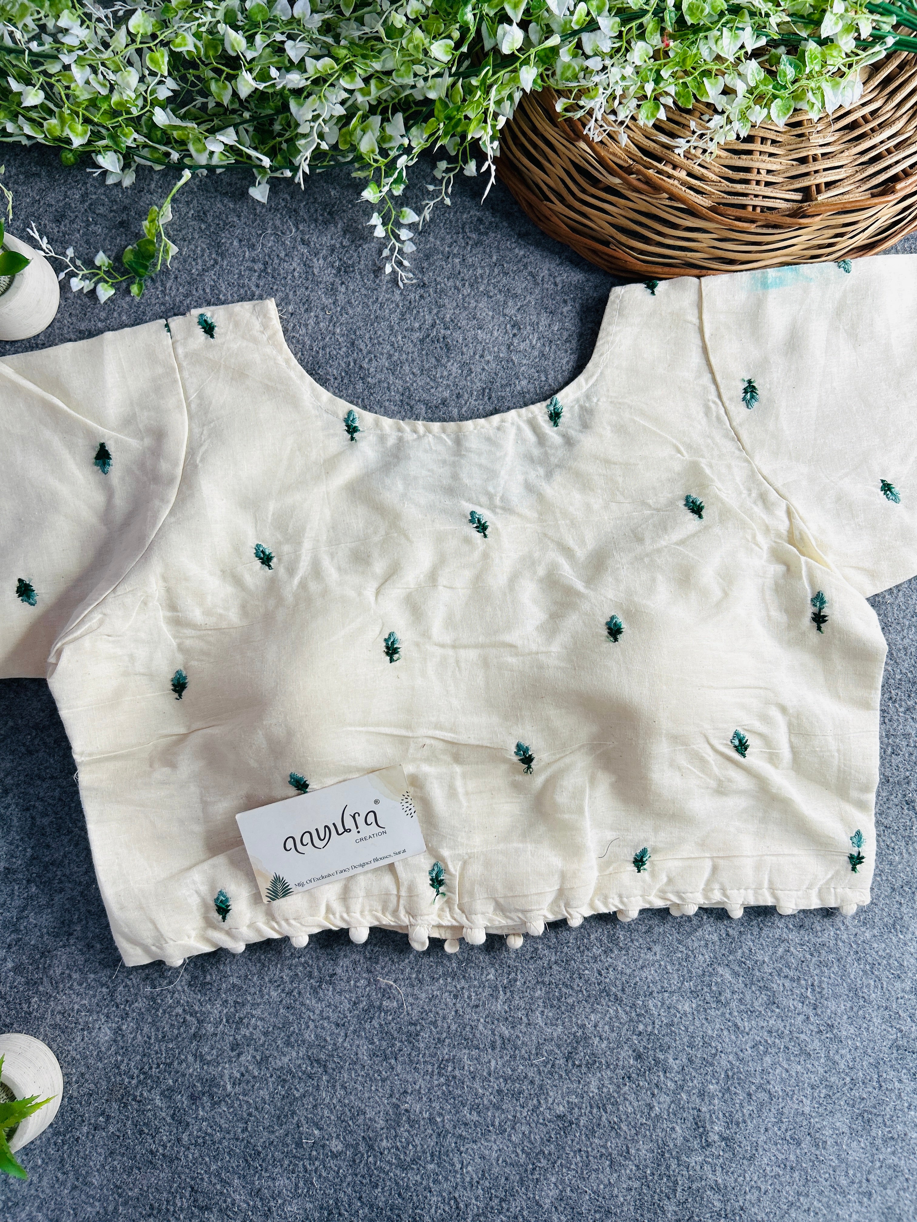 Khadi Cotton Collar Blouse