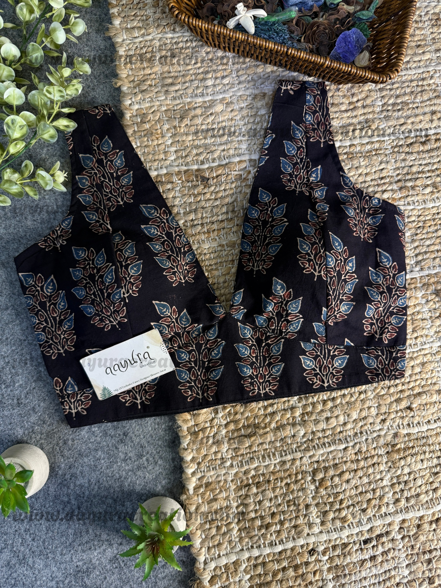 Ajrakh V Neck