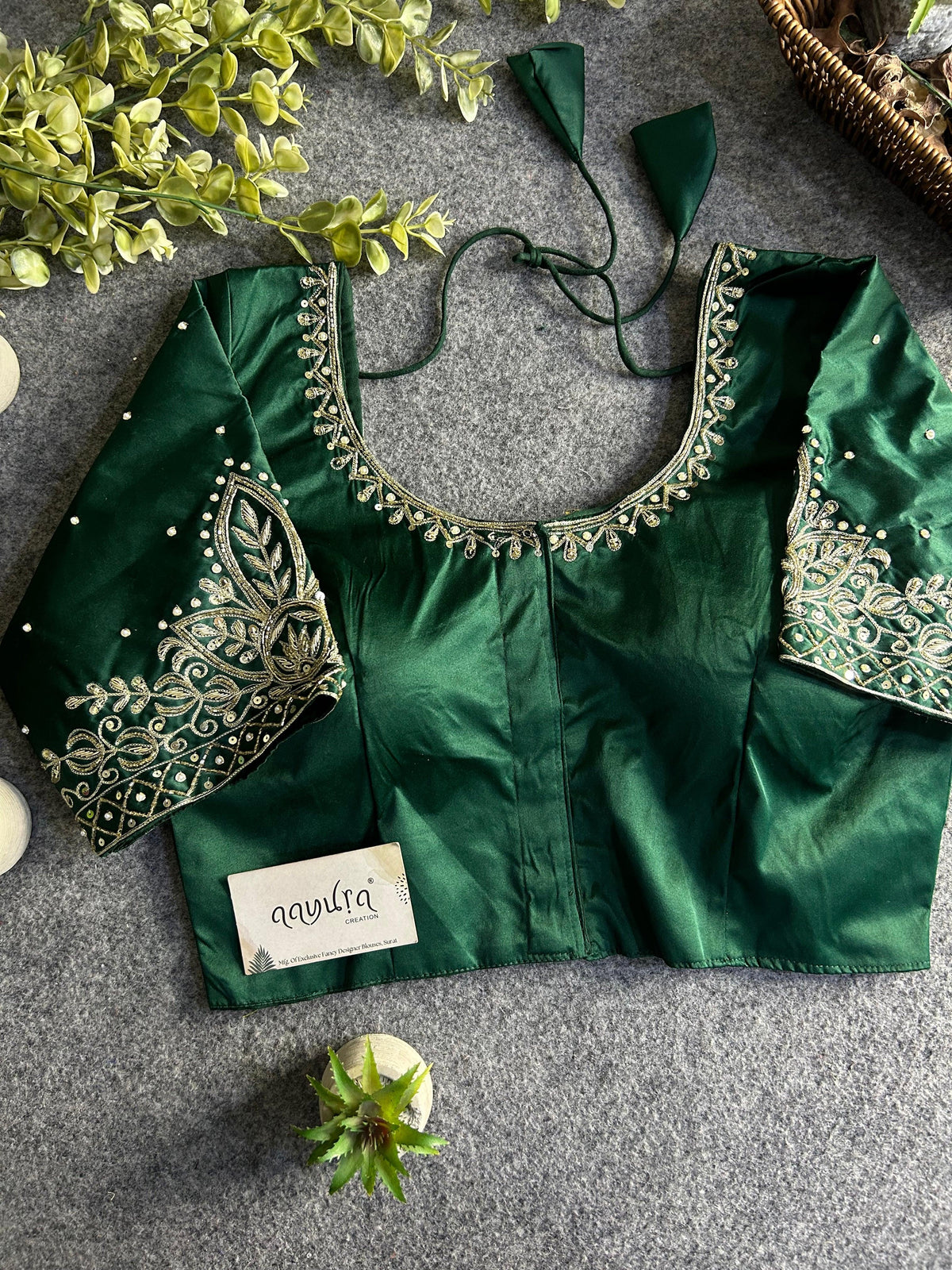 Royal Zardosi Silk Front-Open Blouse