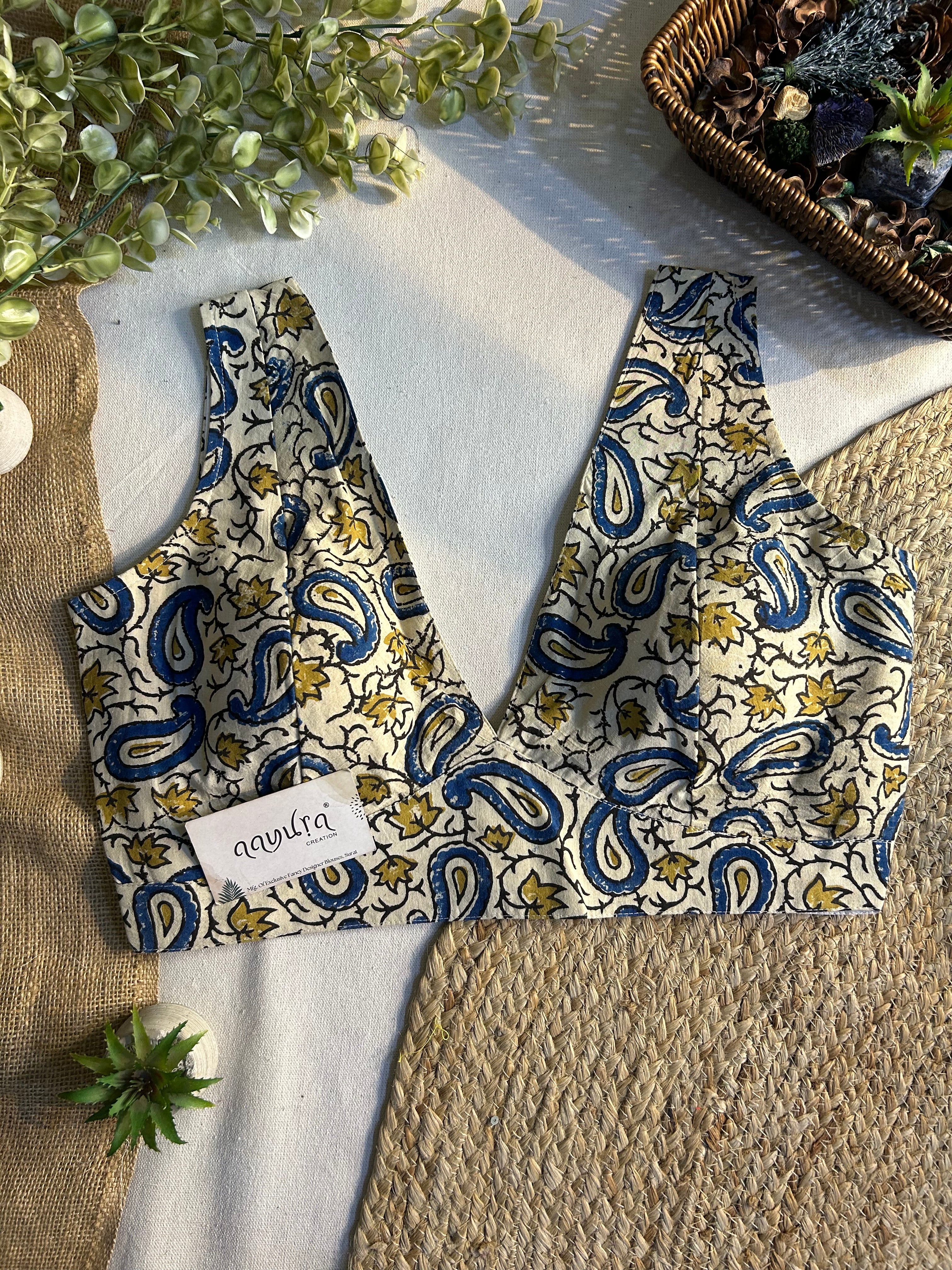 Ajrakh V Neck