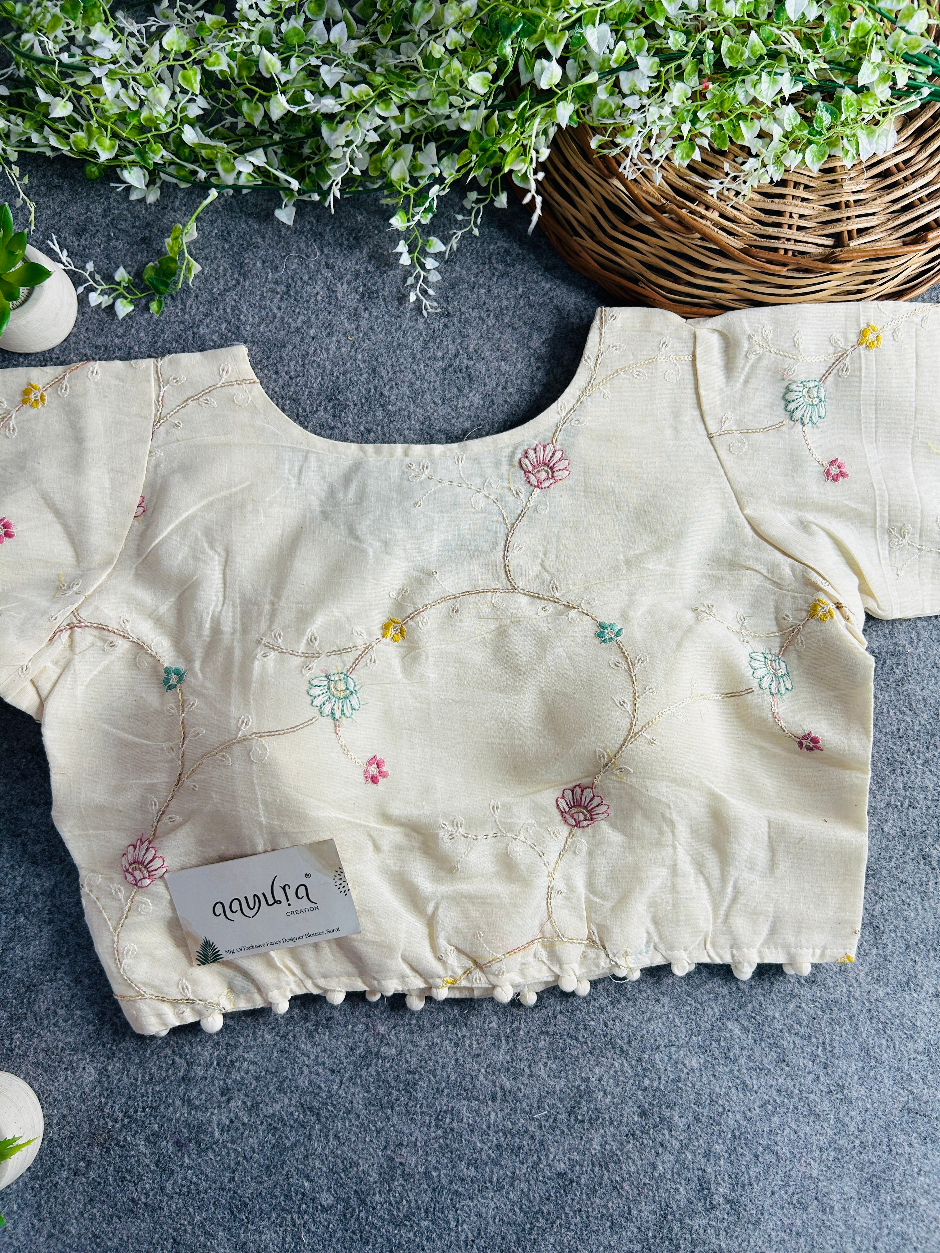 Khadi Cotton Collar Blouse