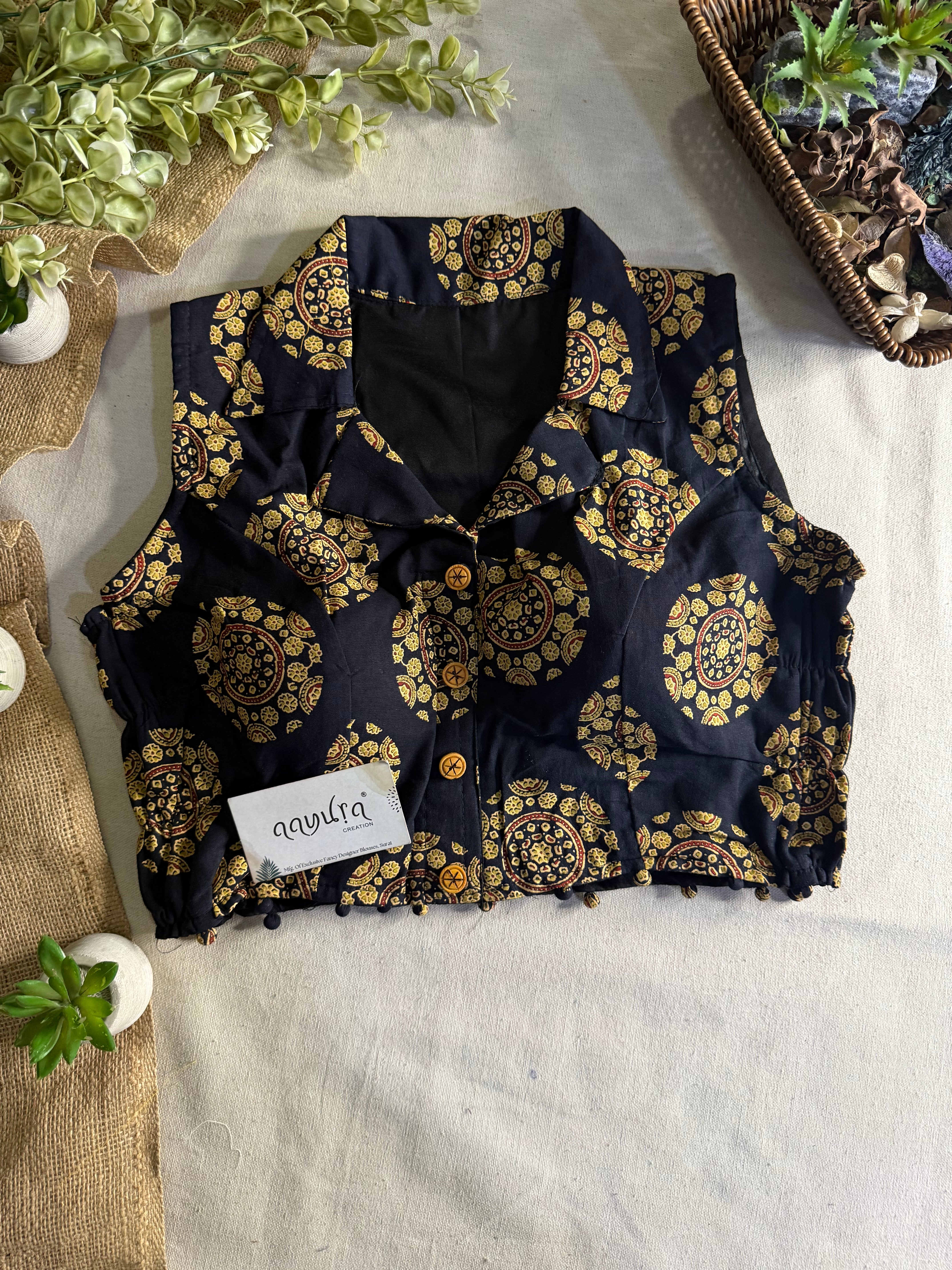 Ajrakh Streatchable Blouse