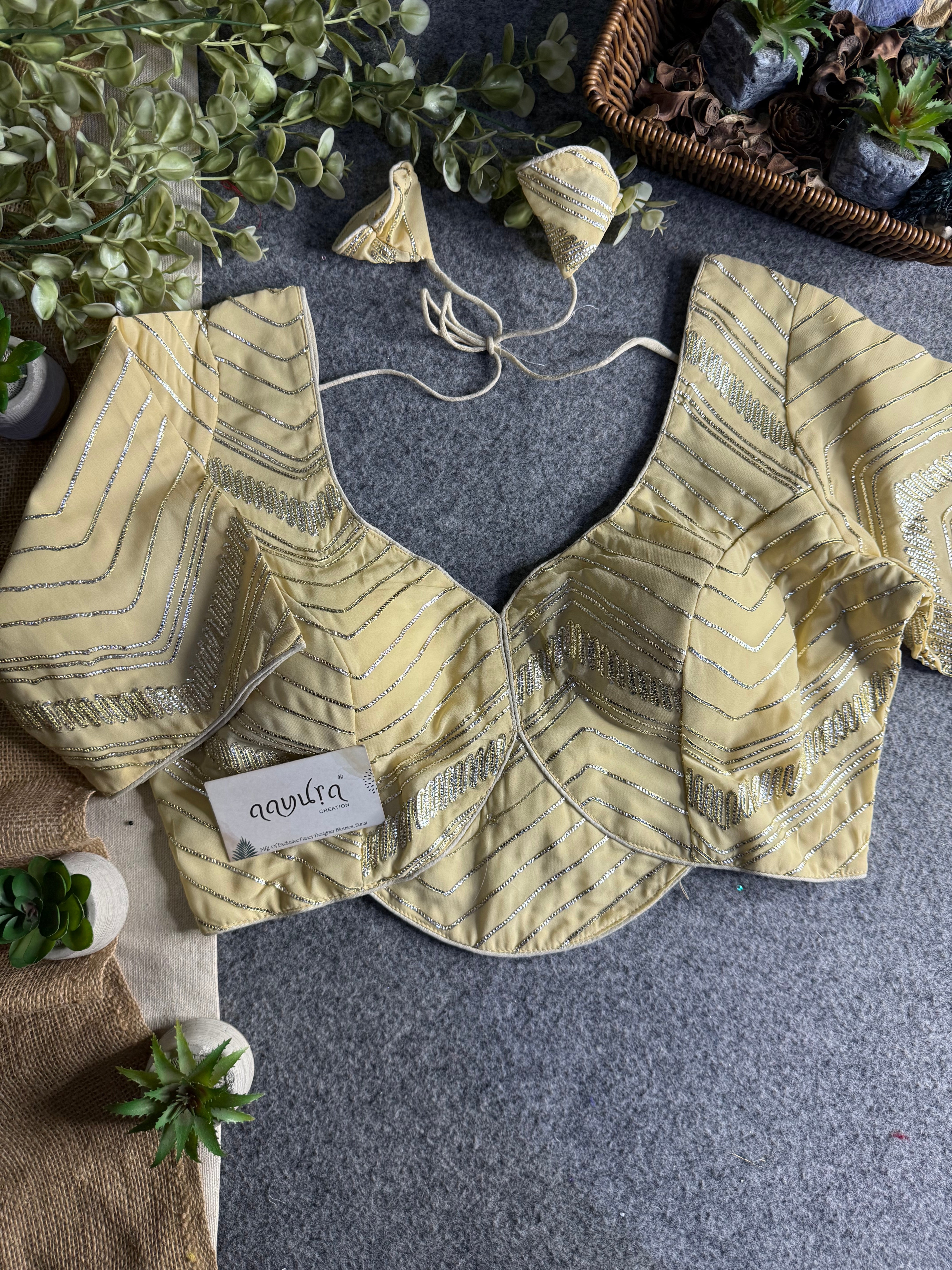 Royal Georgette Gota Patti Blouse