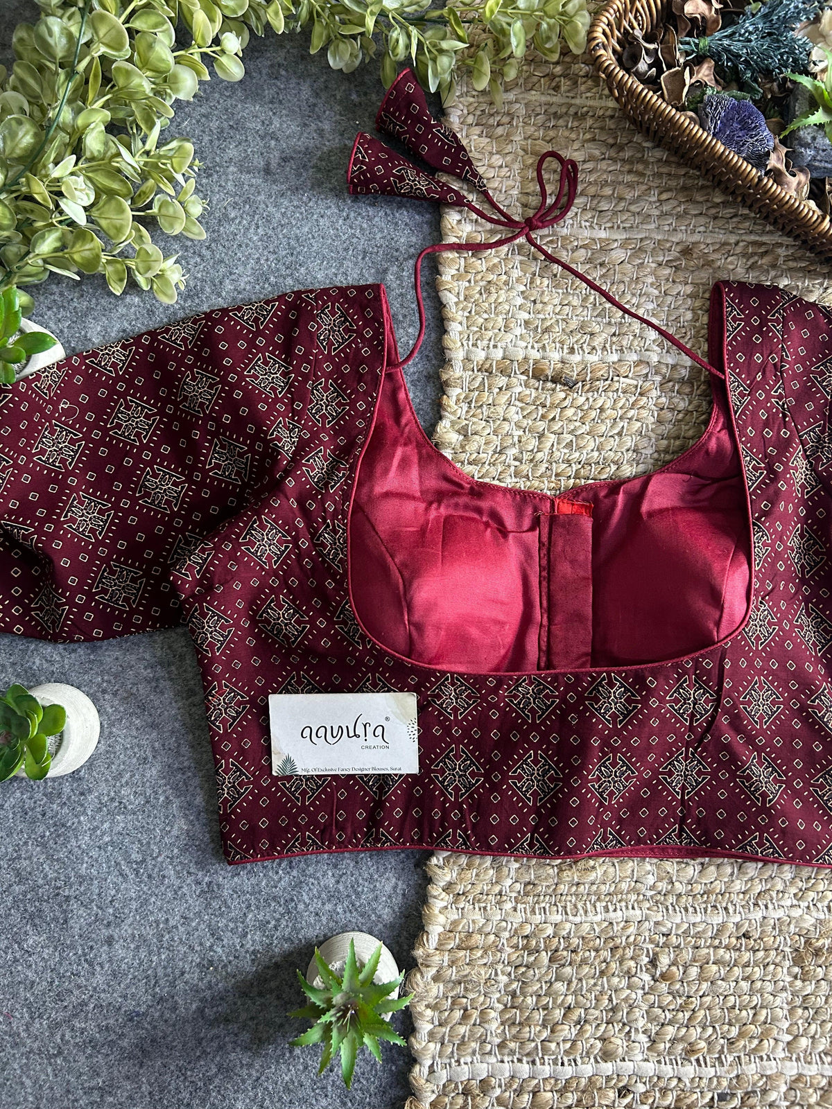 Cotton Front Open Blouse