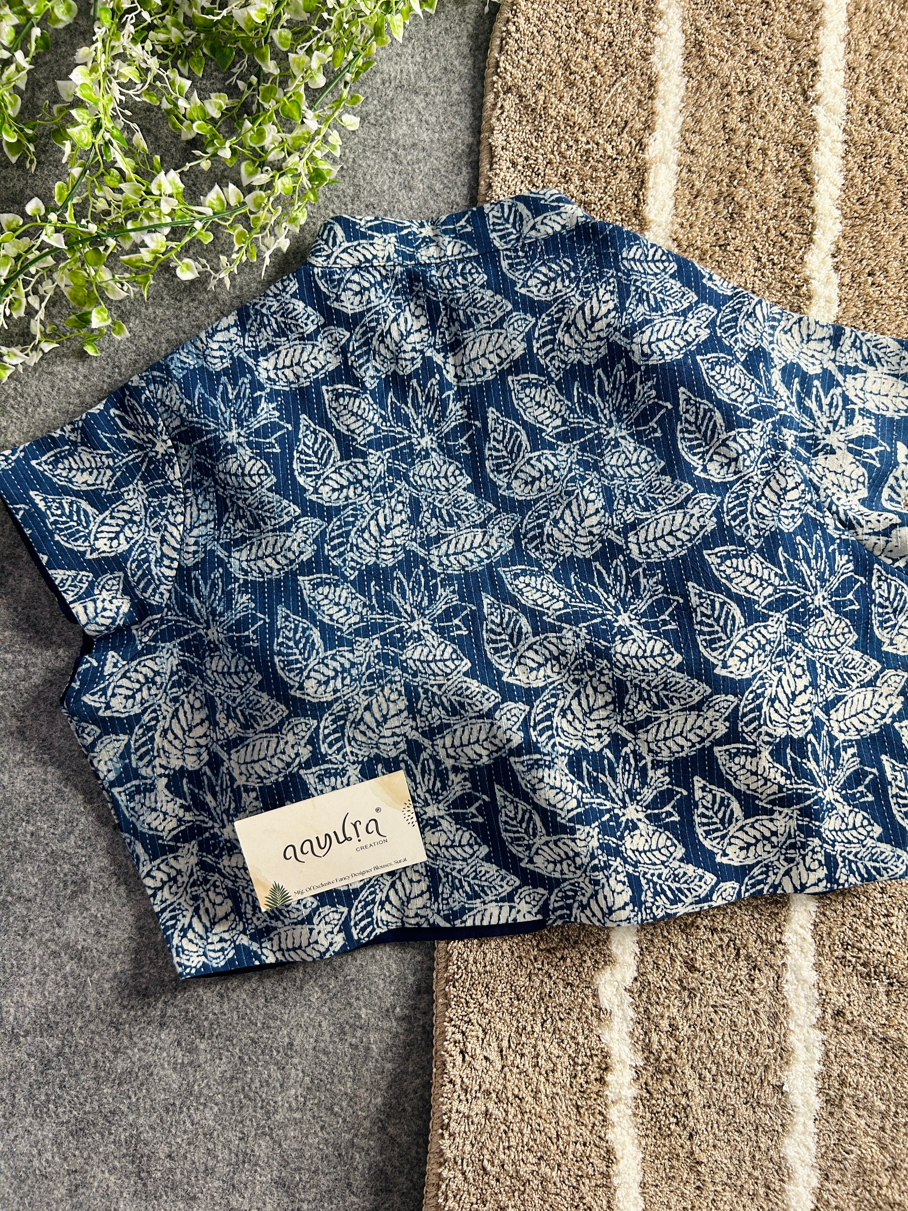 Ajrakh Highneck- Blue