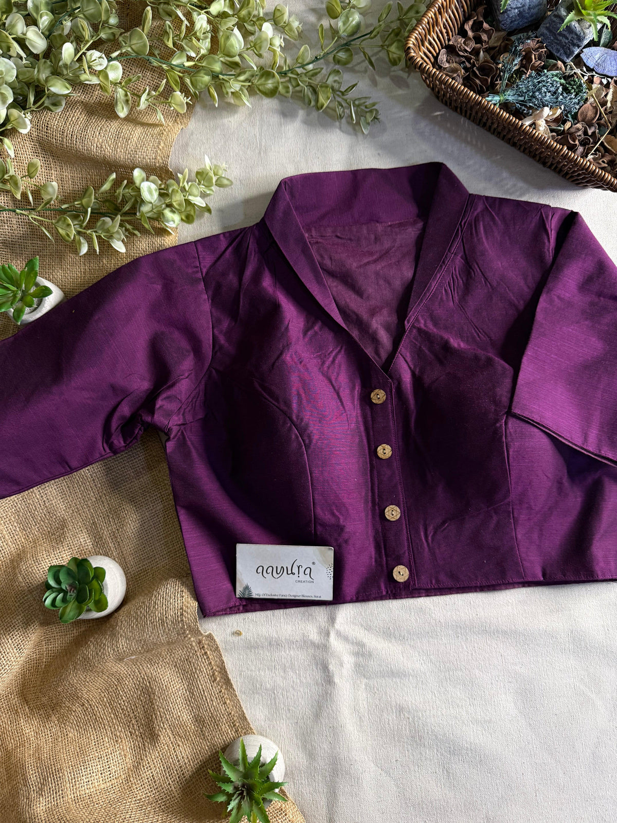 Banglori Cotton Collar Neck Blouse