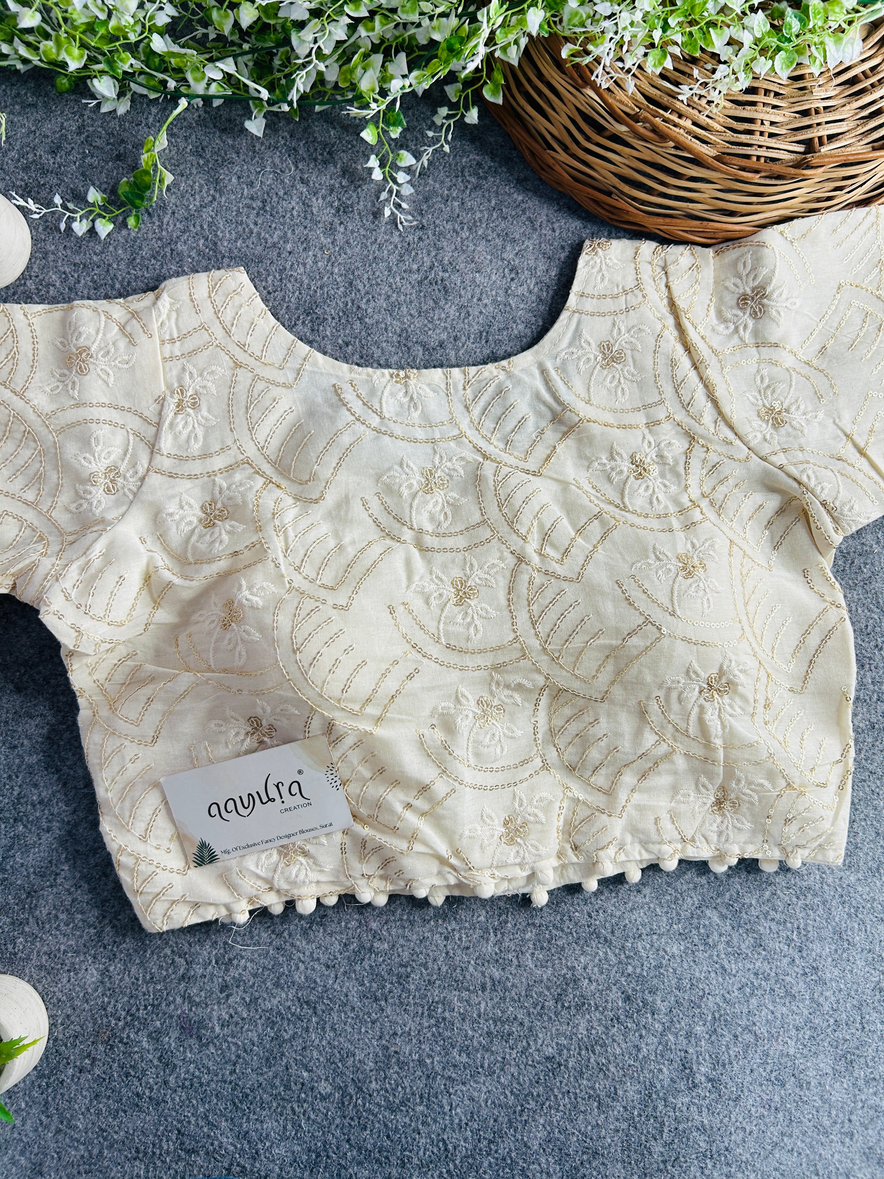 Khadi Cotton Collar Blouse