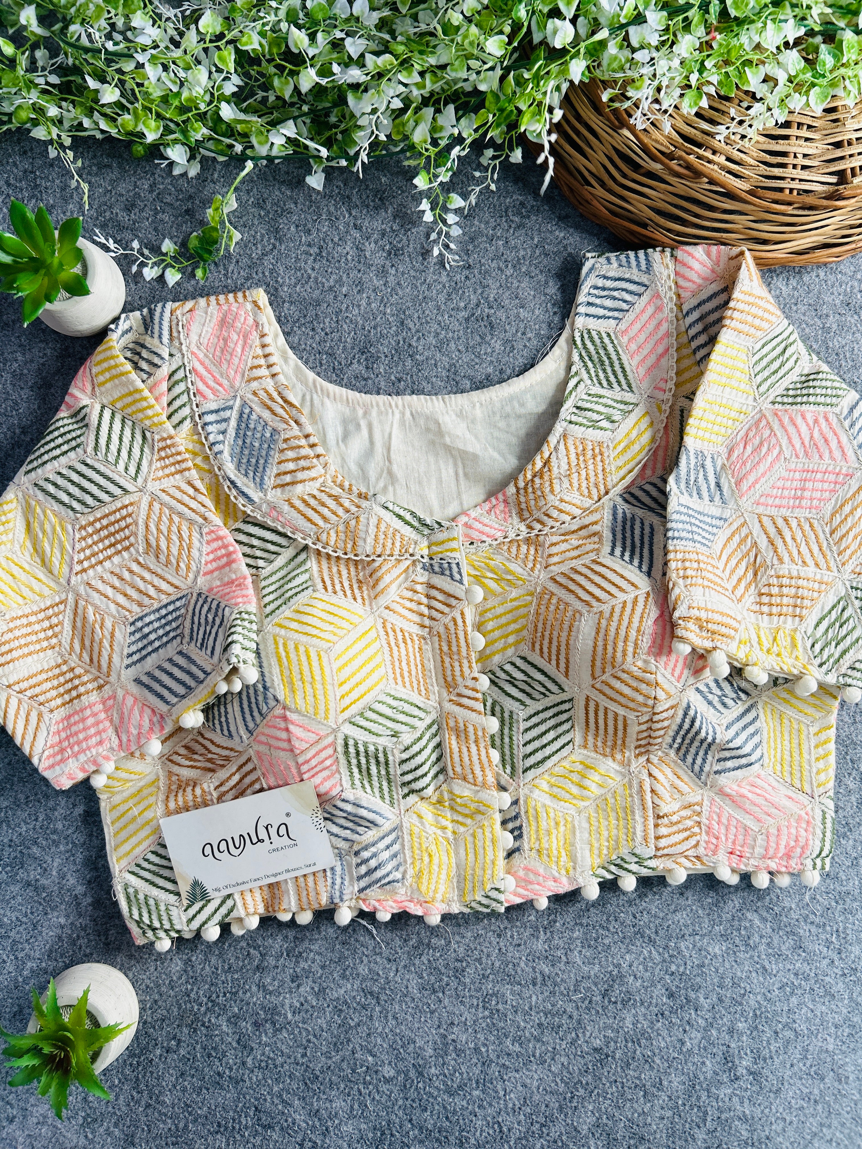 Khadi Cotton Collar Blouse