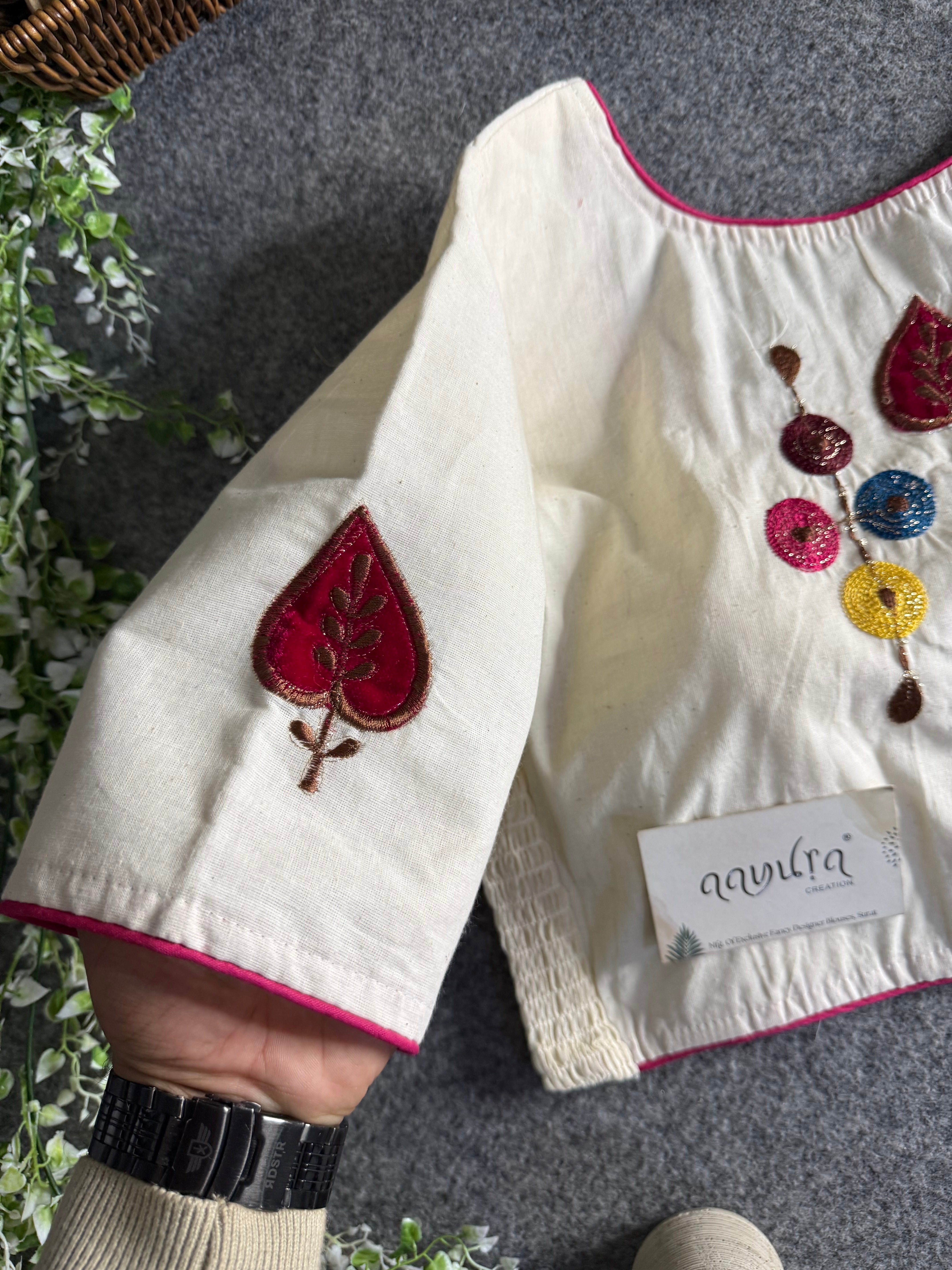 Khadi Threaded Streatchable Blouse