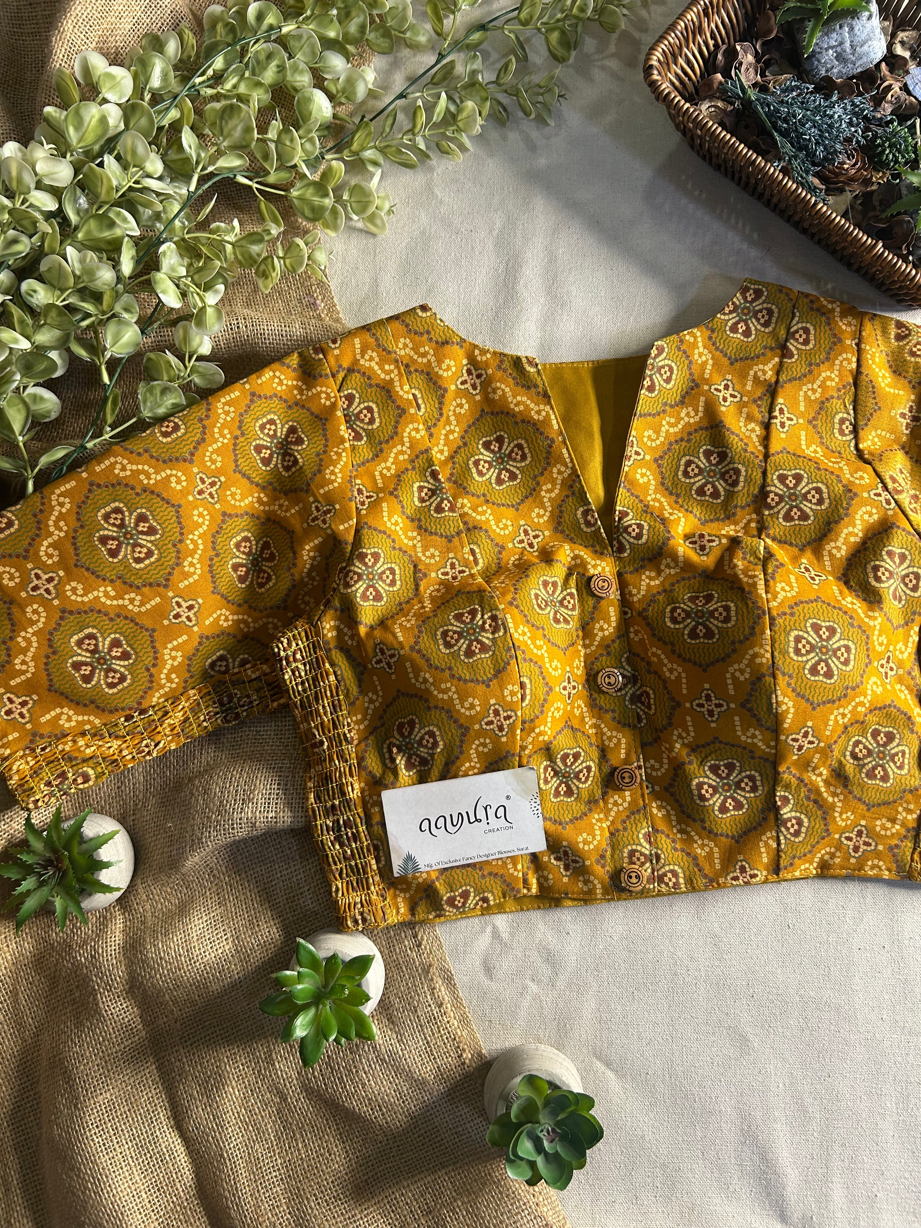 Comfort Fit Cotton Print Blouse