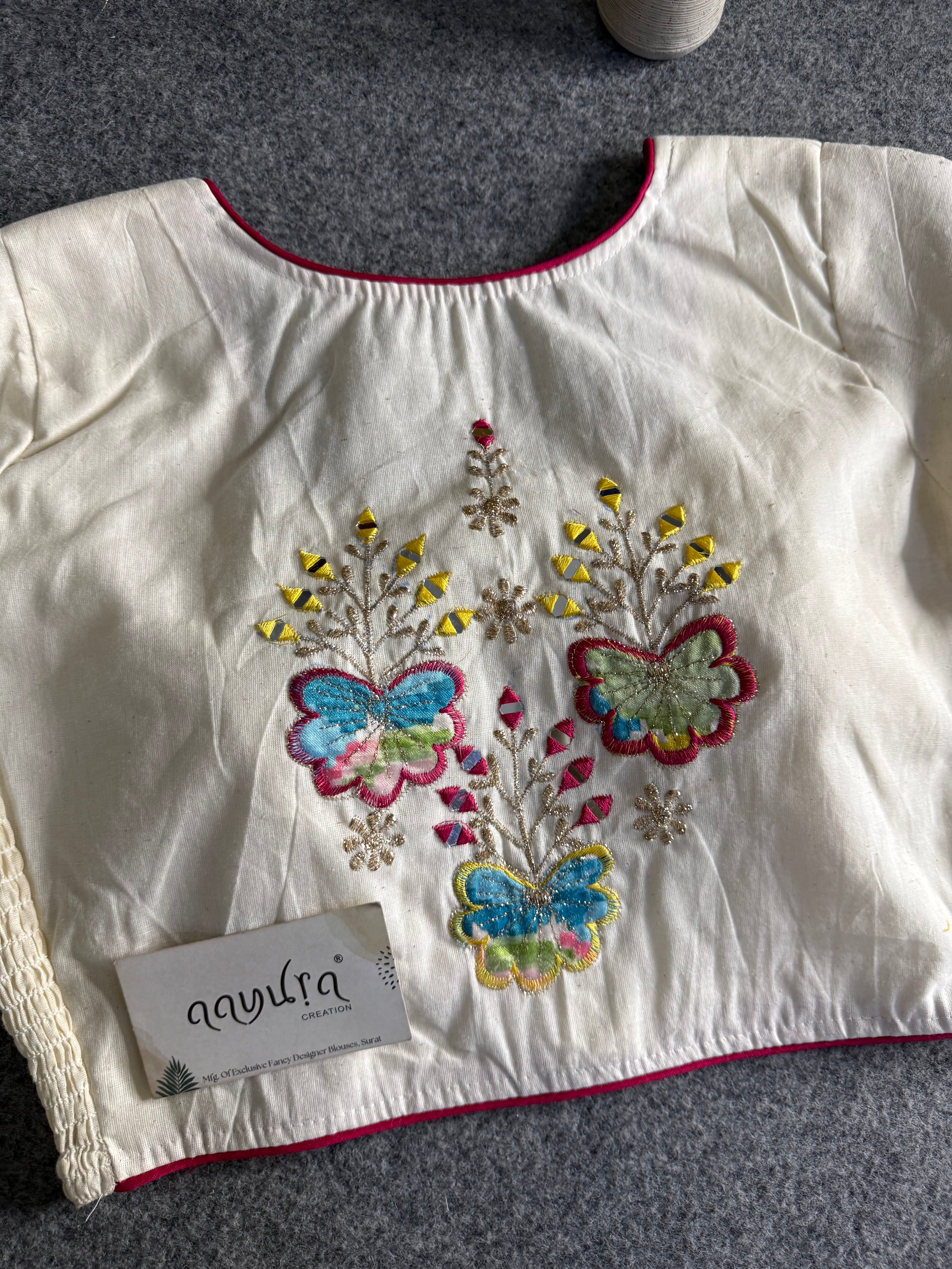 Khadi Threaded Streatchable Blouse