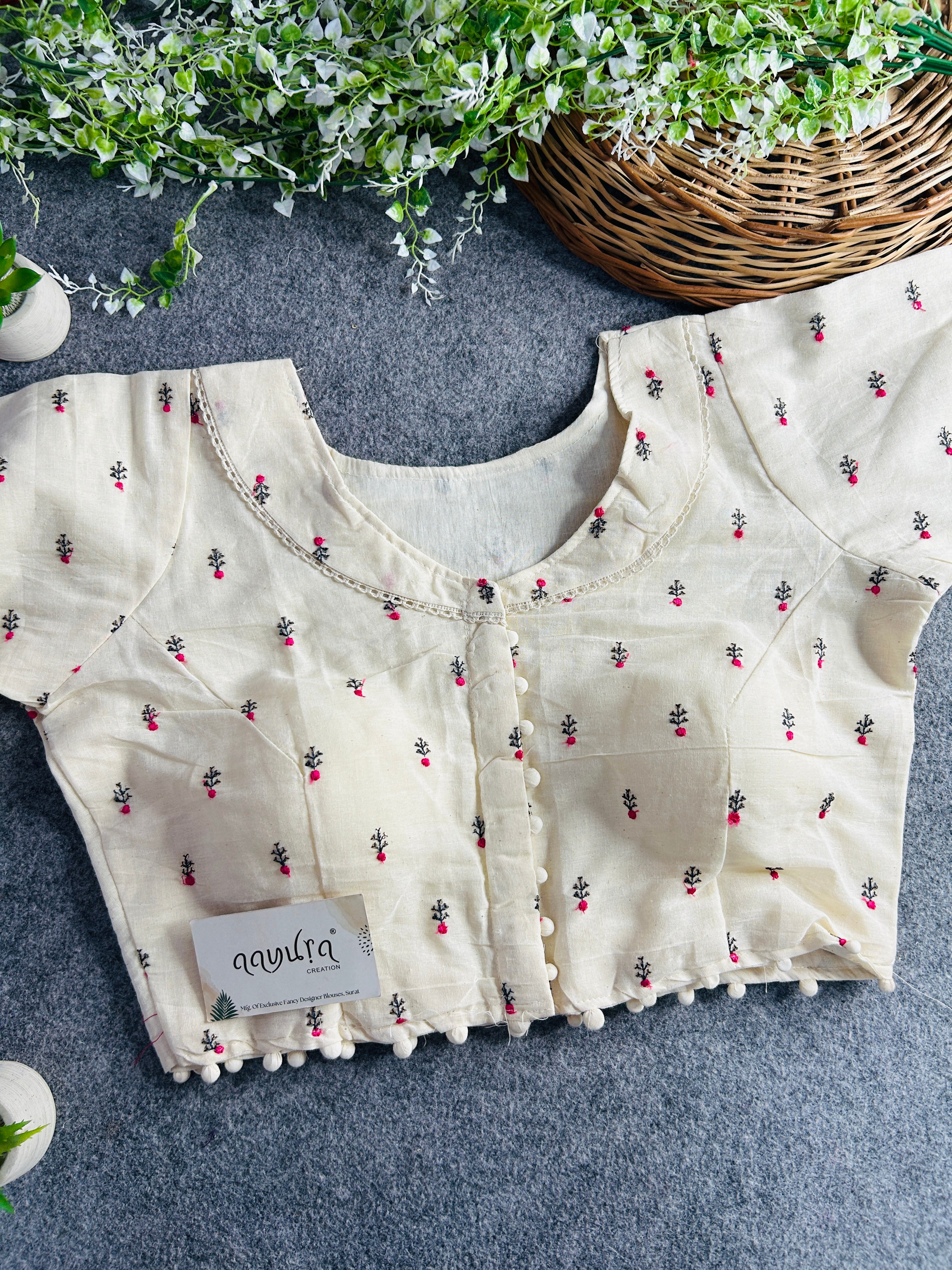 Khadi Cotton Collar Blouse
