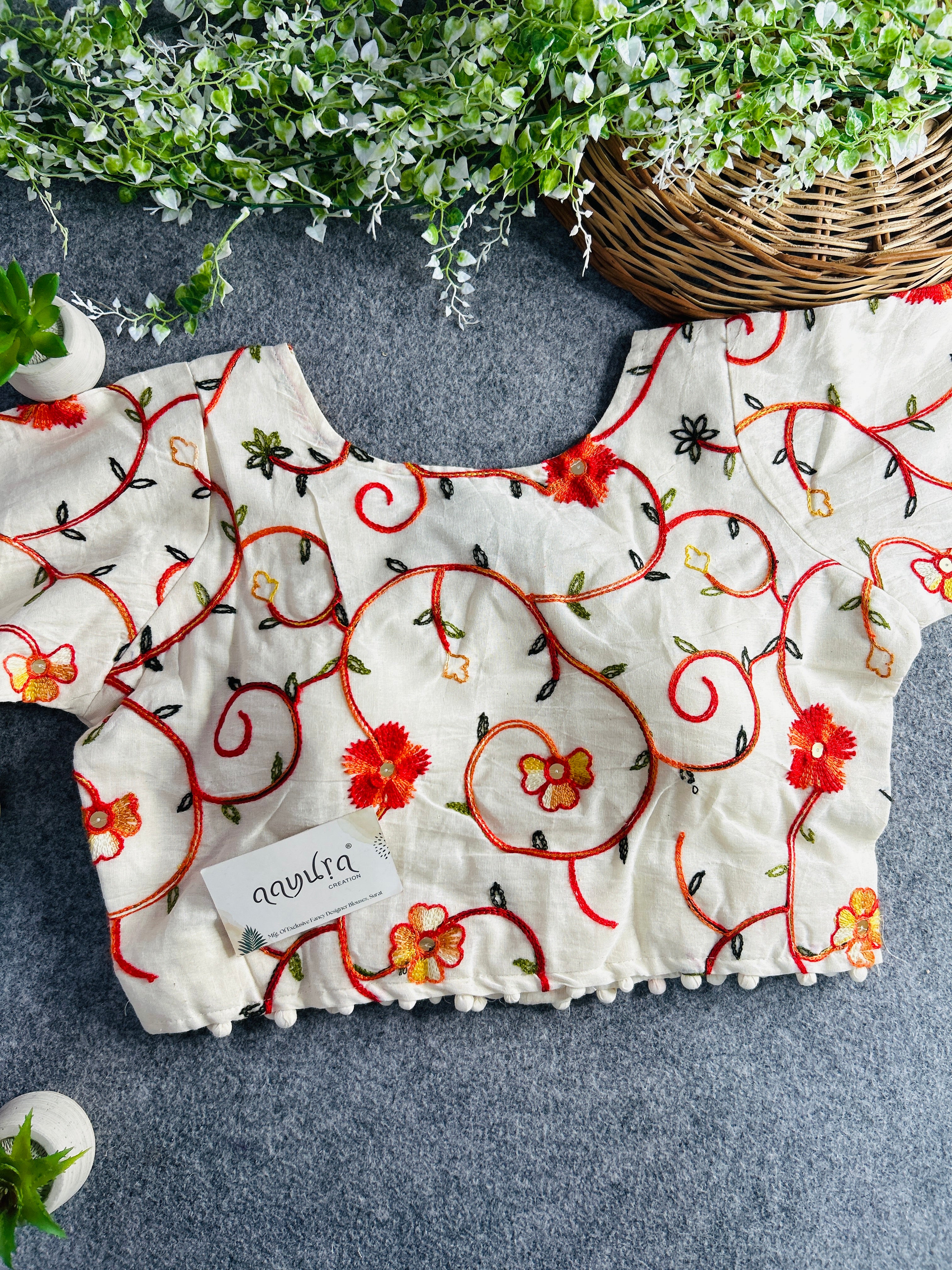 Khadi Cotton Collar Blouse