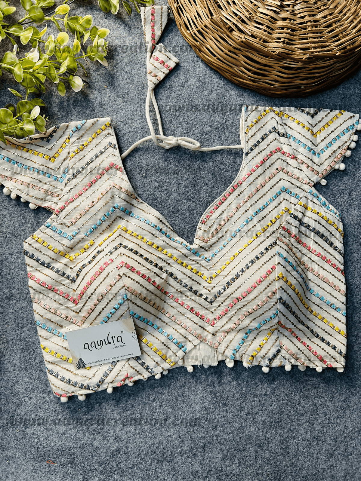 COTTON CAP SLEEVES BLOUSE