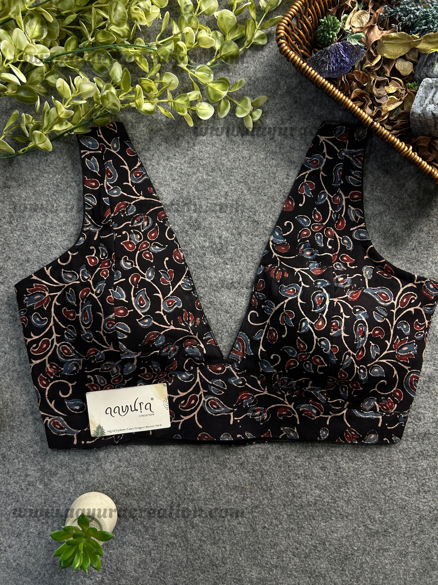 Ajrakh V Neck