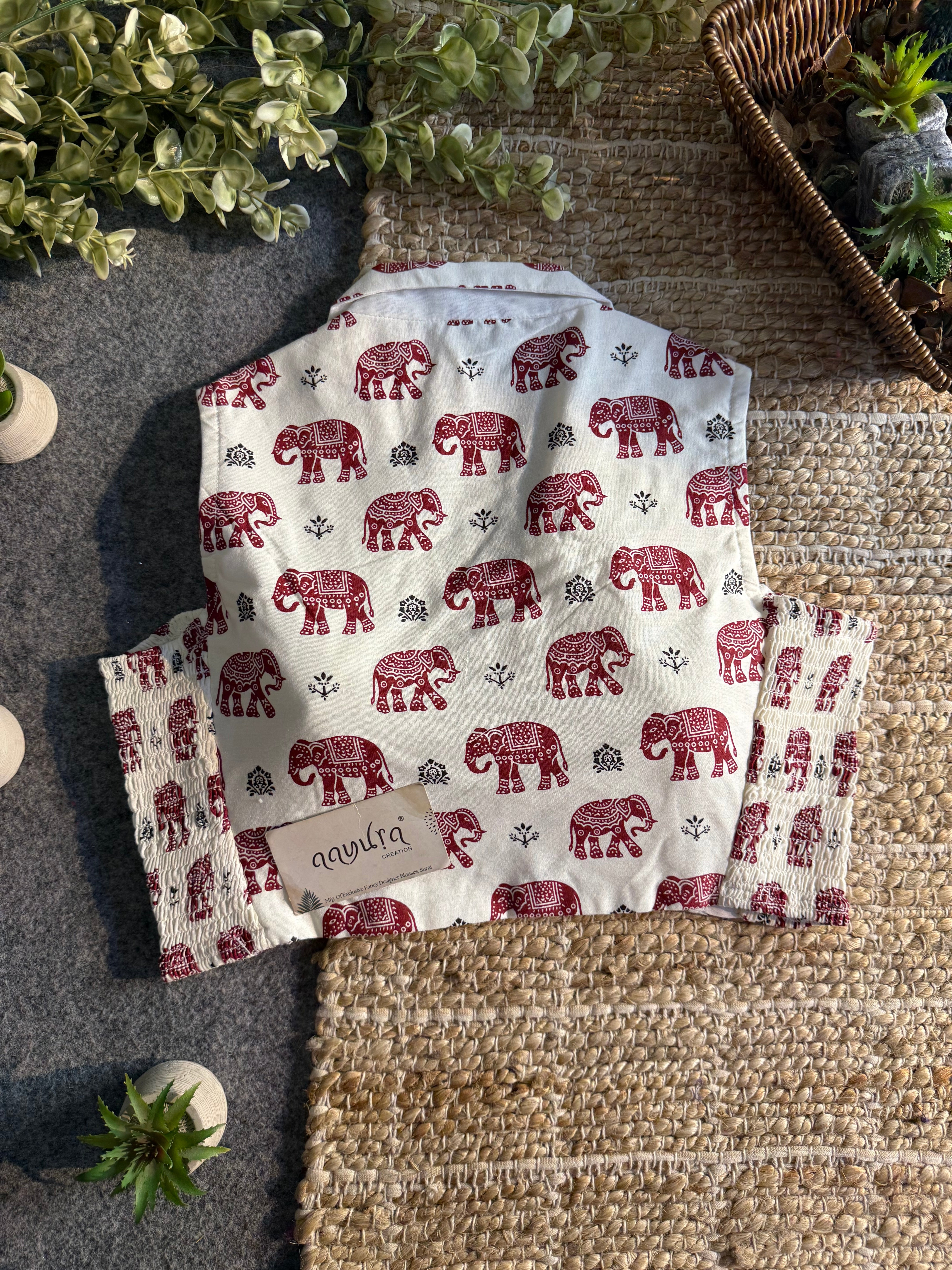 Stretch Hathi Print Blouse
