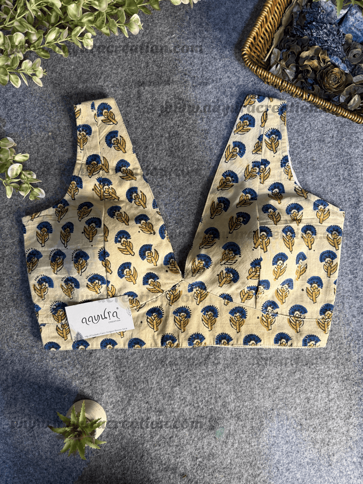 Ajrakh V Neck