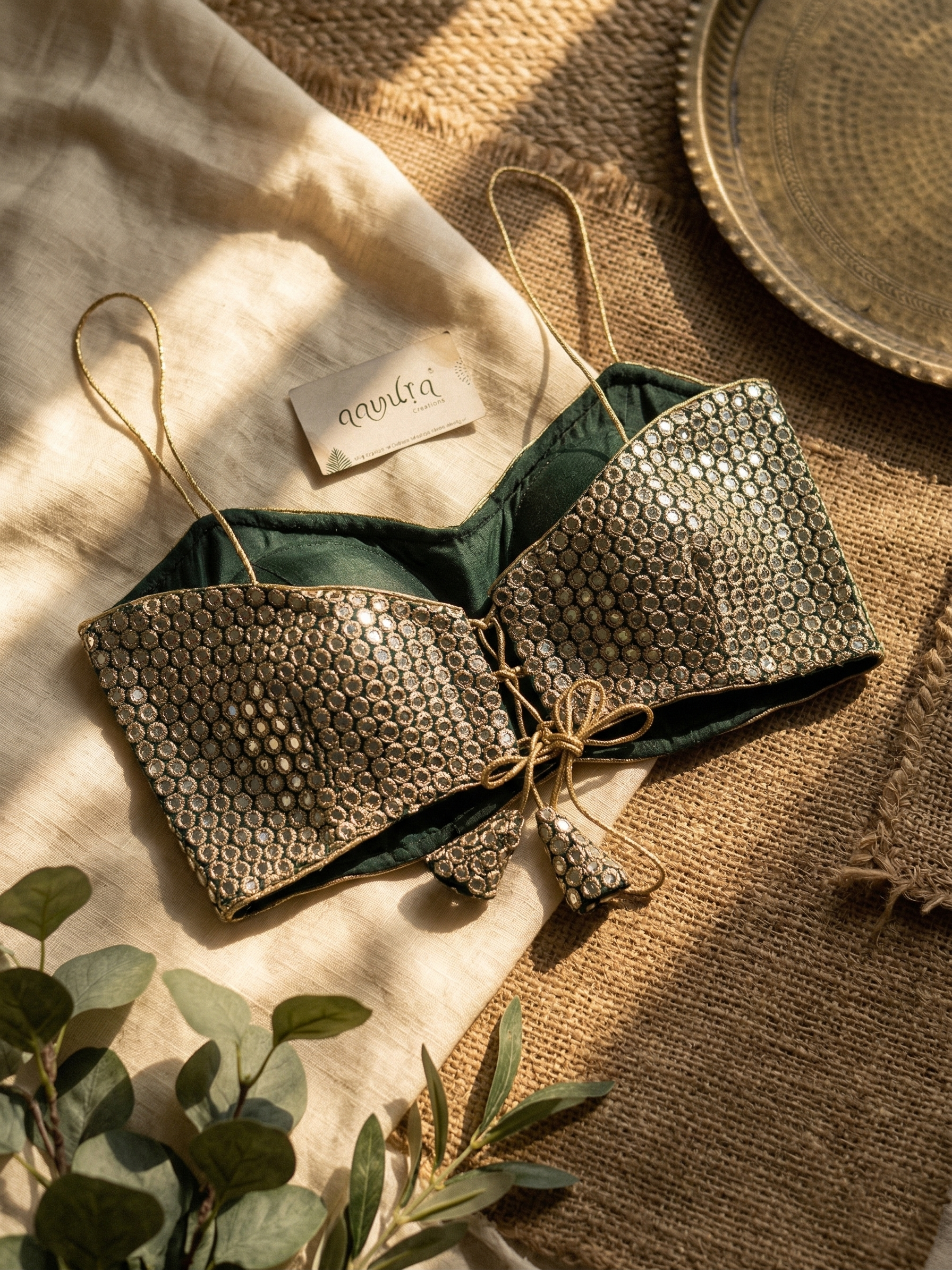 Glam Mirror Strap Blouse