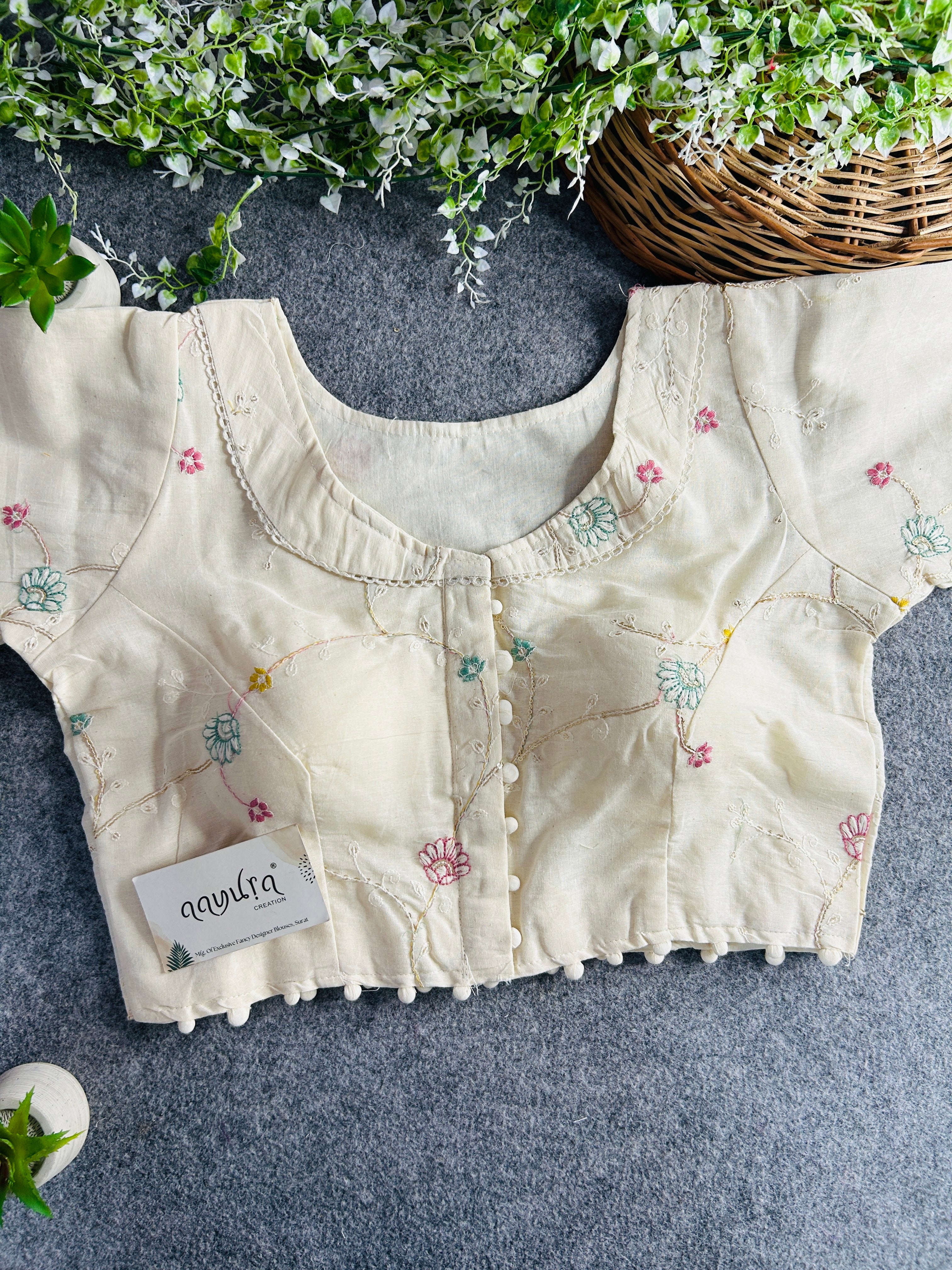 Khadi Cotton Collar Blouse