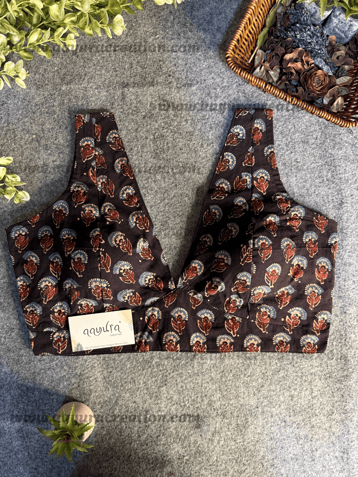 Ajrakh V Neck