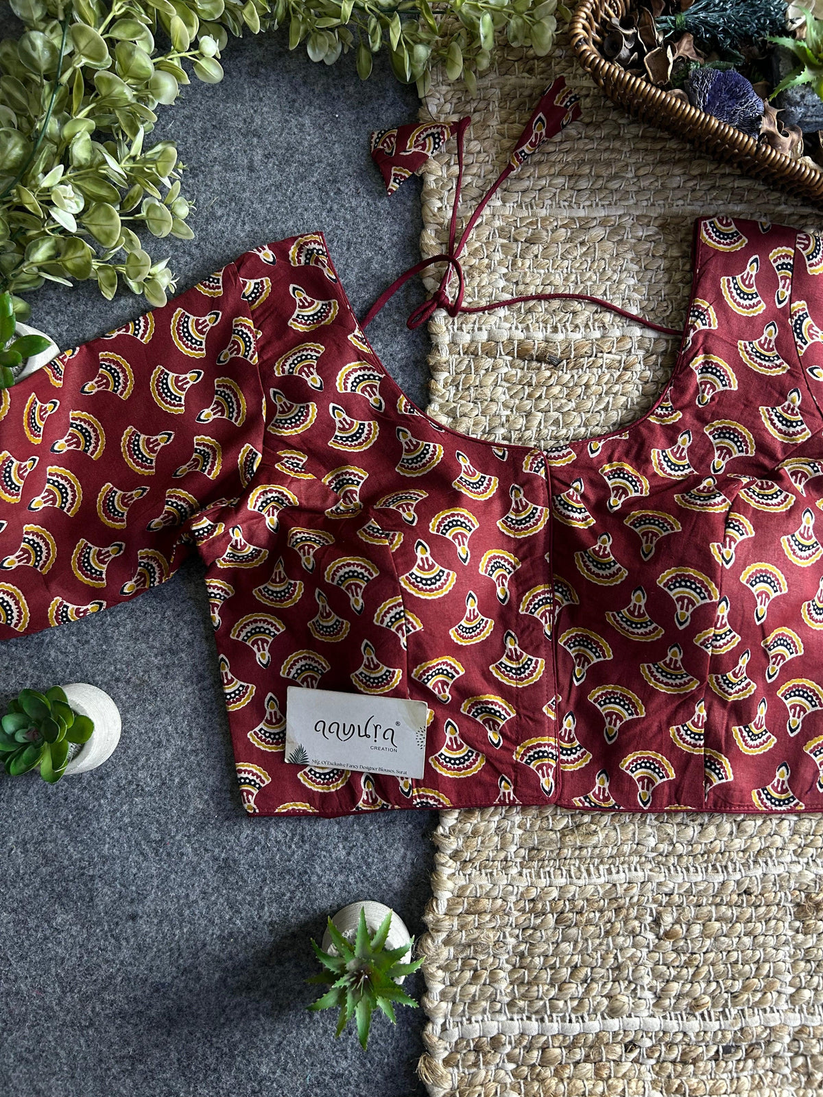 Cotton Front Open Blouse