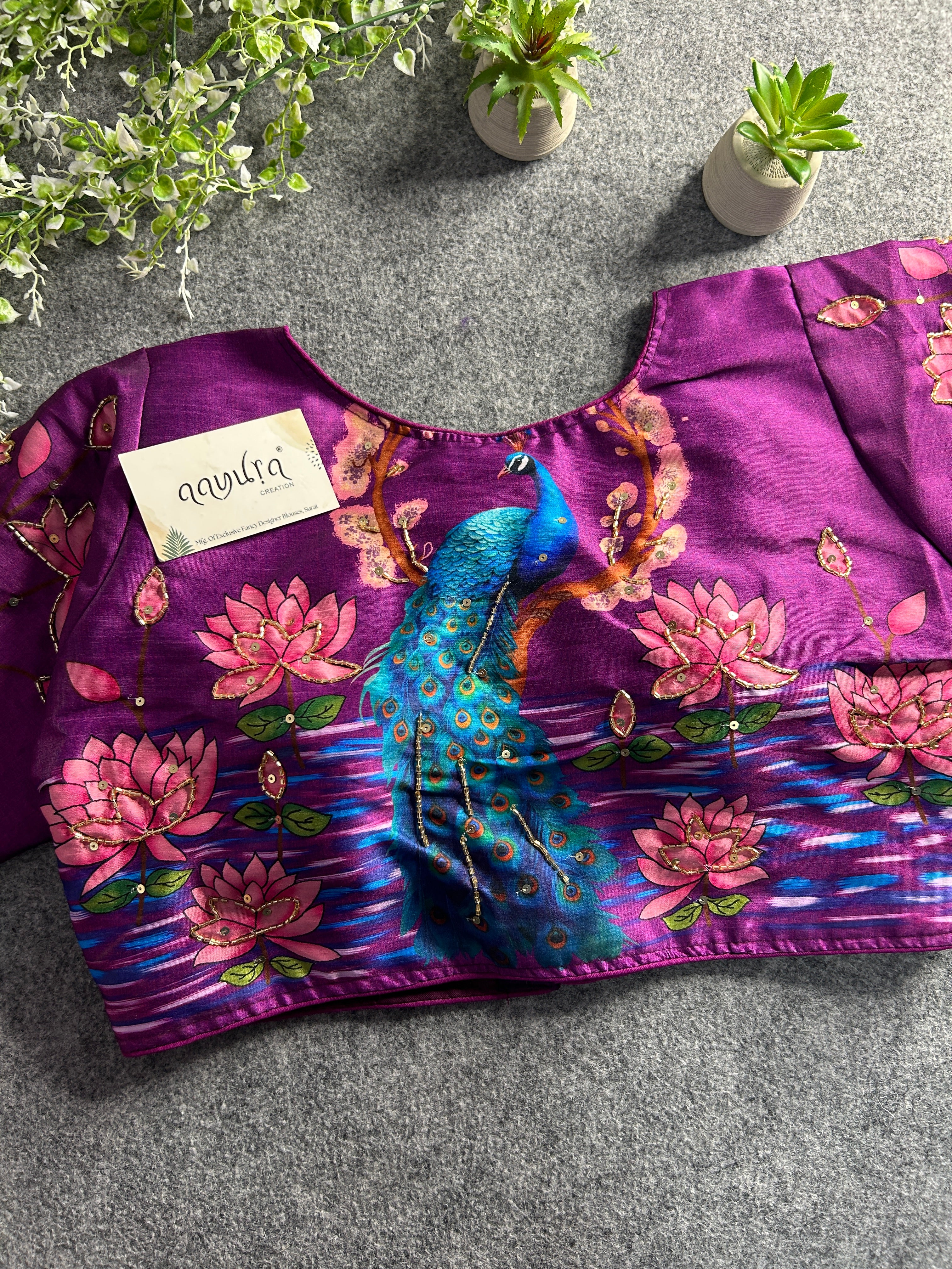 Peacock Print Handwork