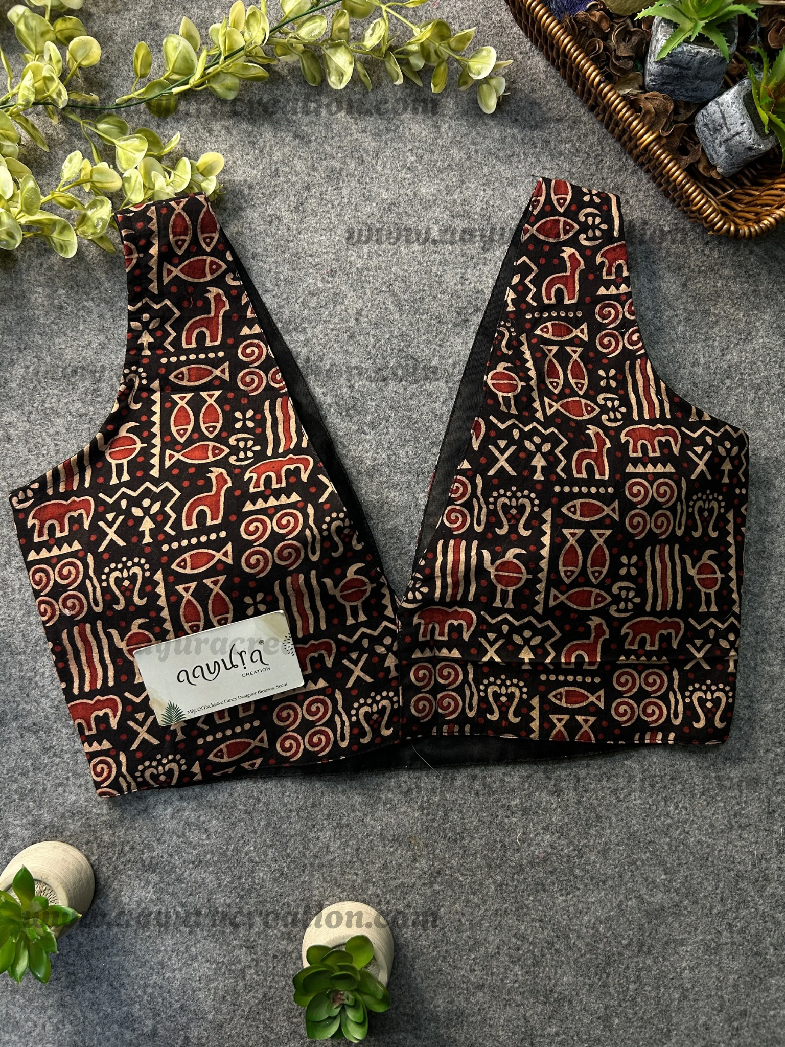 Ajrakh V Neck