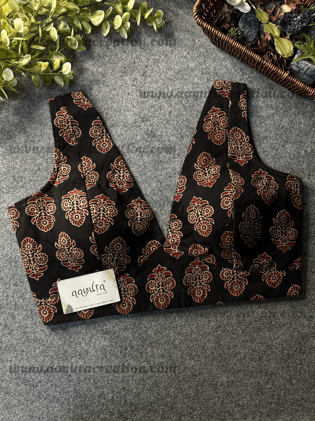 Ajrakh V Neck