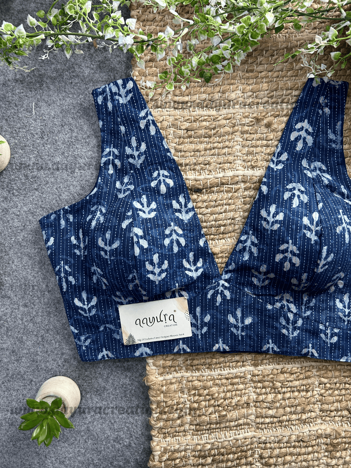 Ajrakh V Neck