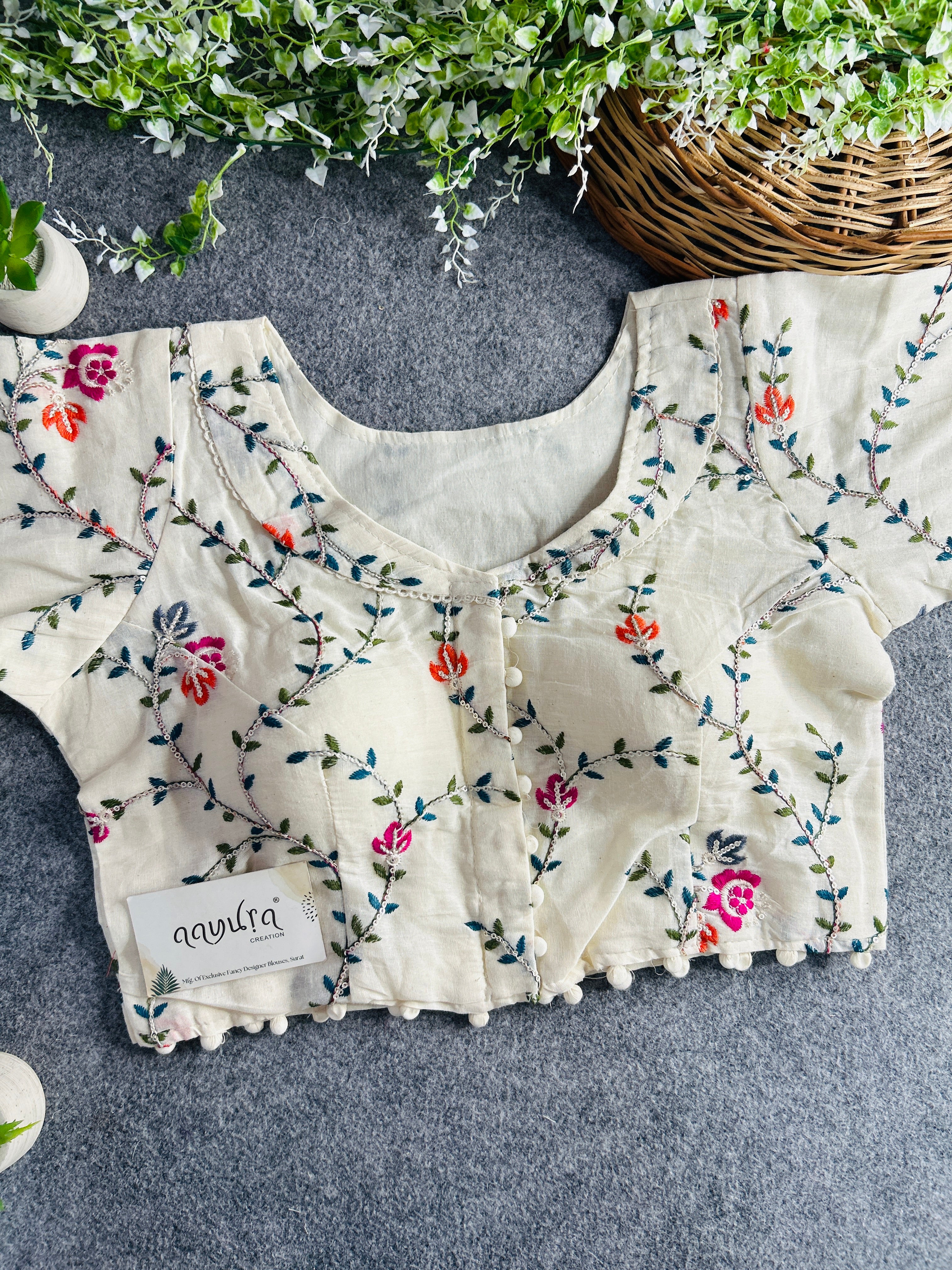 Khadi Cotton Collar Blouse