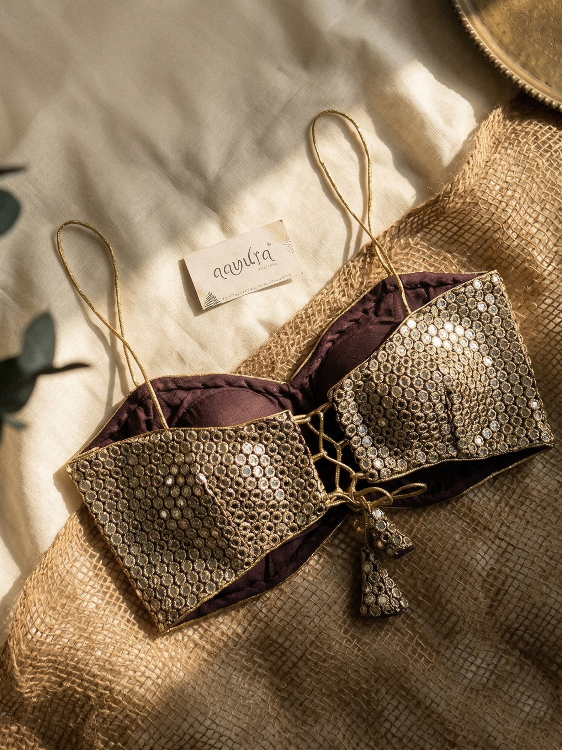 Glam Mirror Strap Blouse