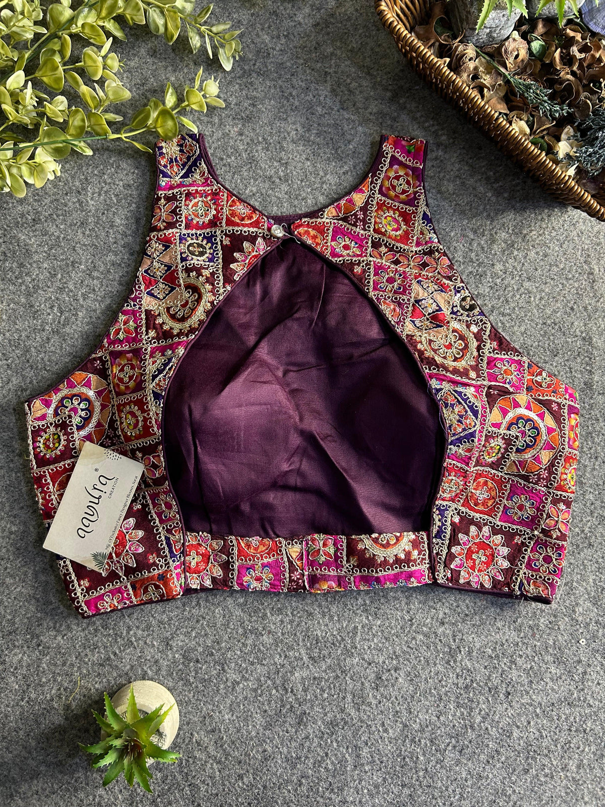 Chic Halter Neck Ethnic Blouse