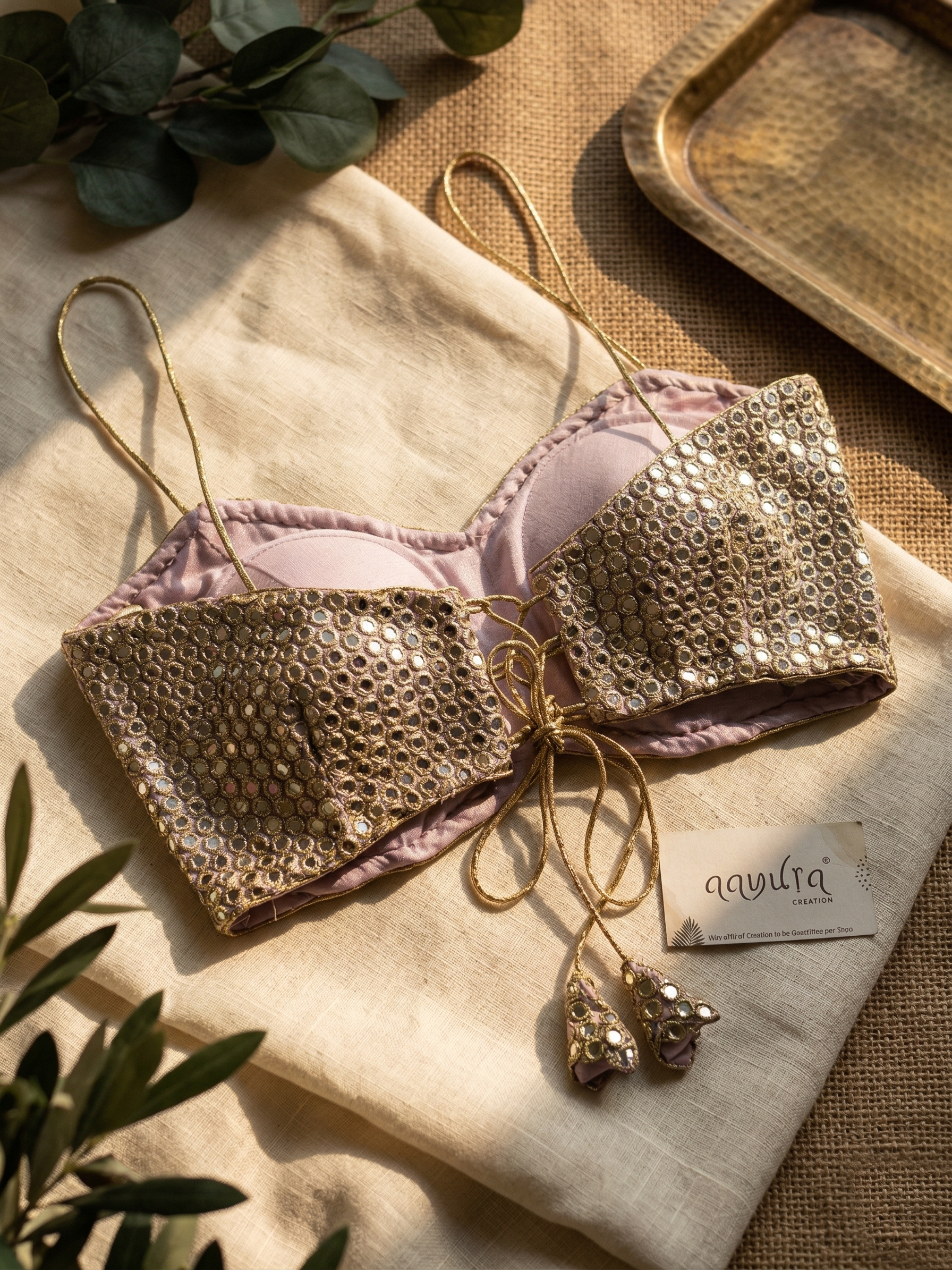 Glam Mirror Strap Blouse