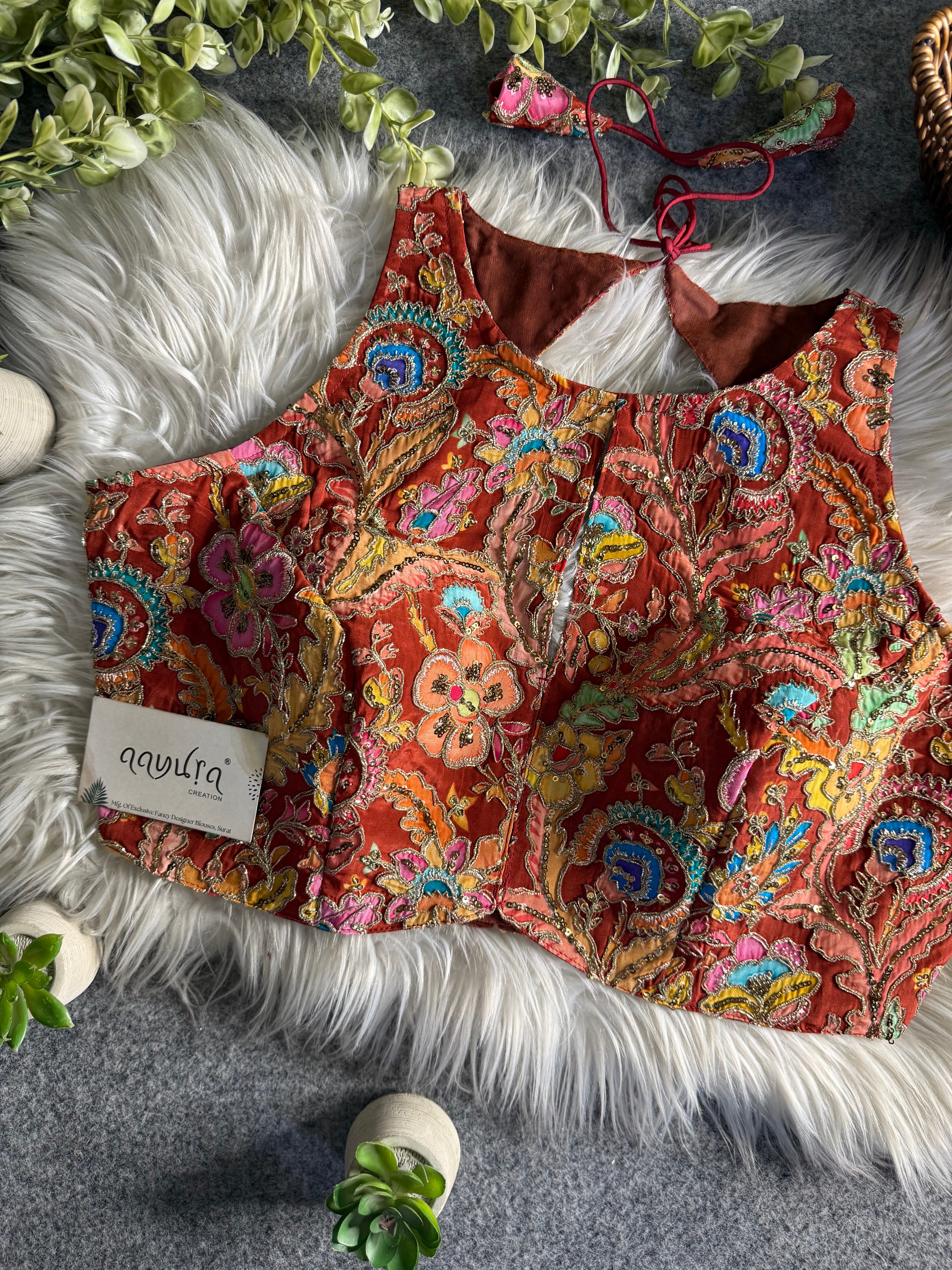 Zuhira Elegant Crape Blouse