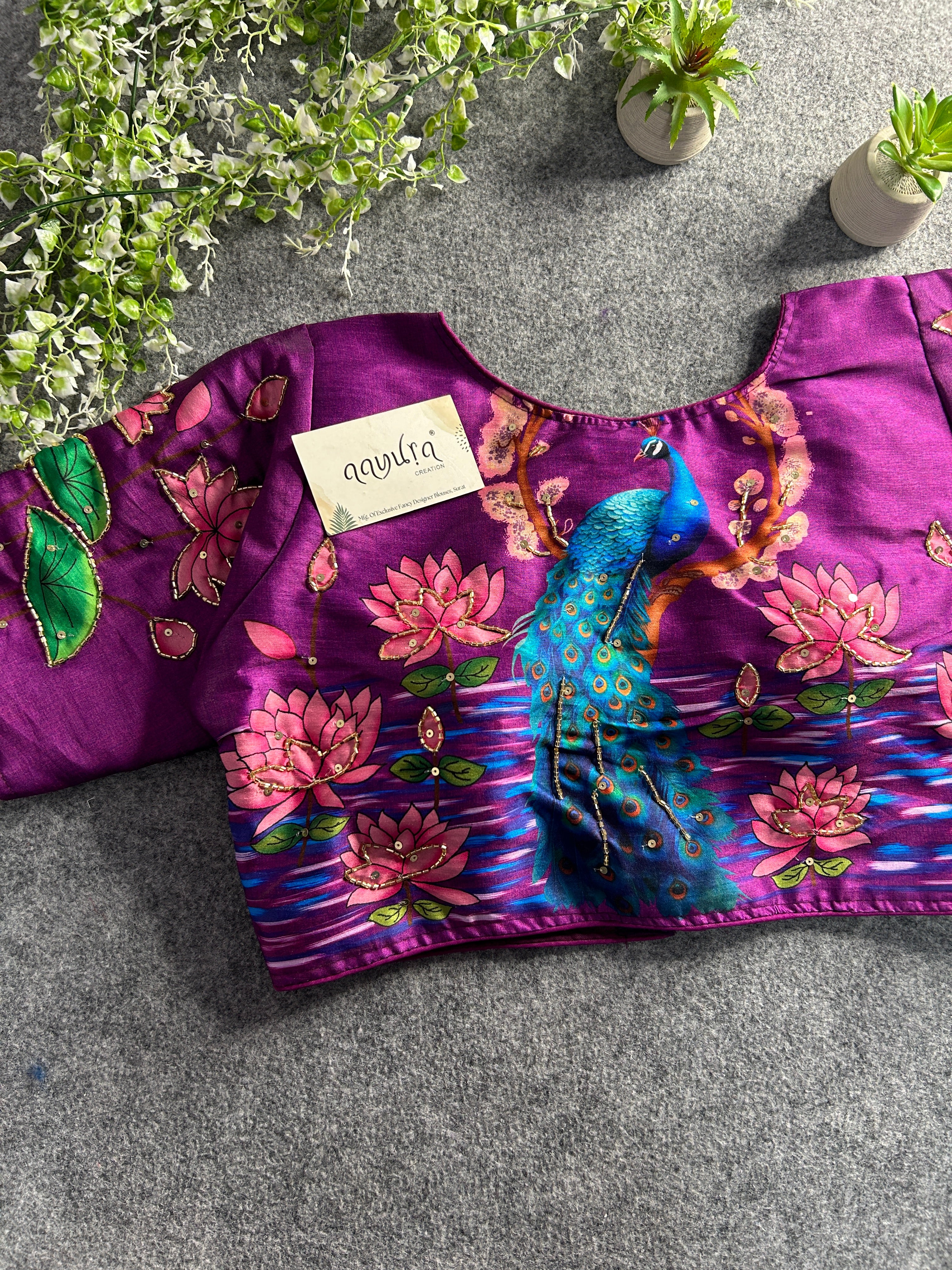 Peacock Print Handwork