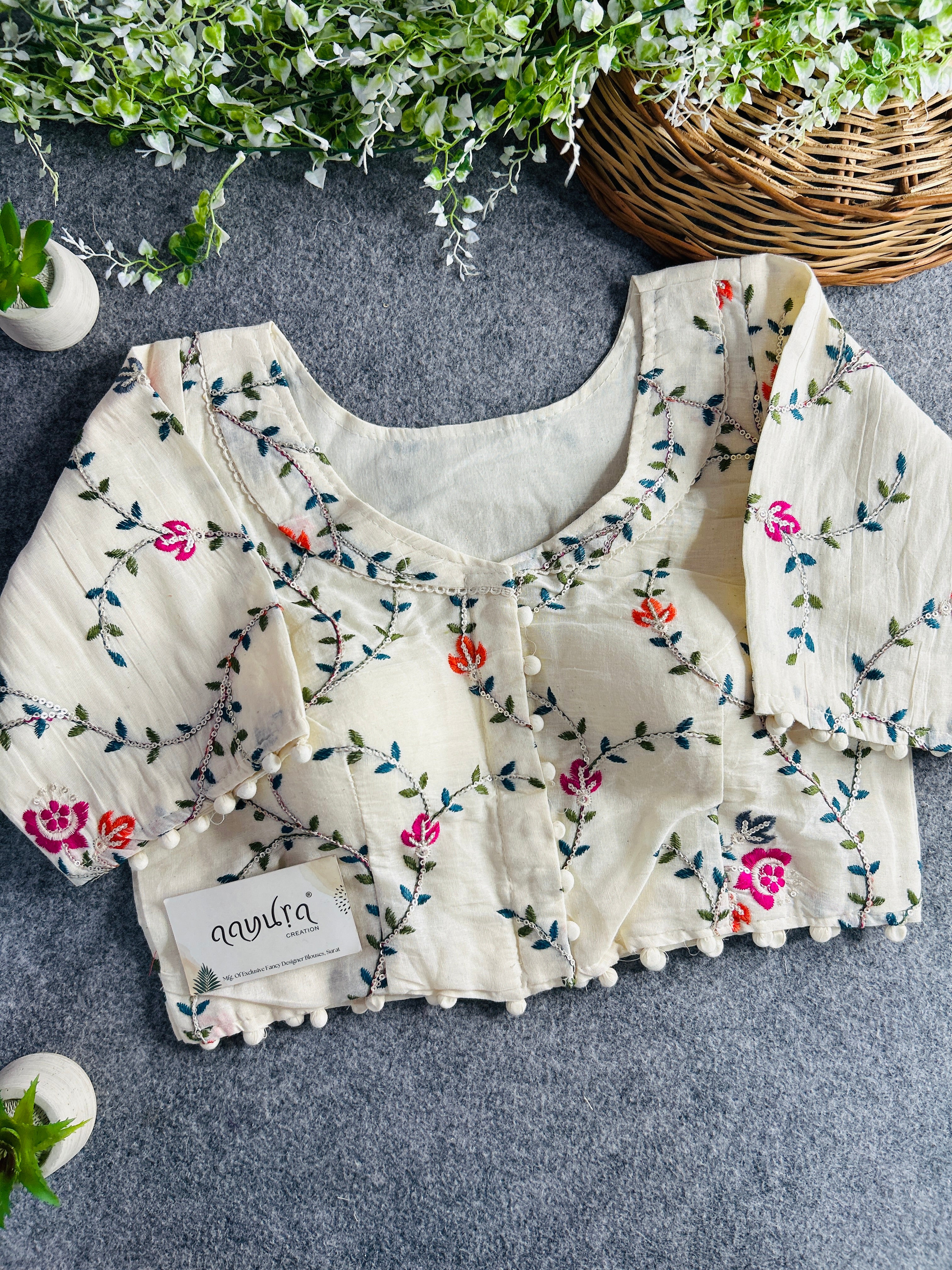 Khadi Cotton Collar Blouse