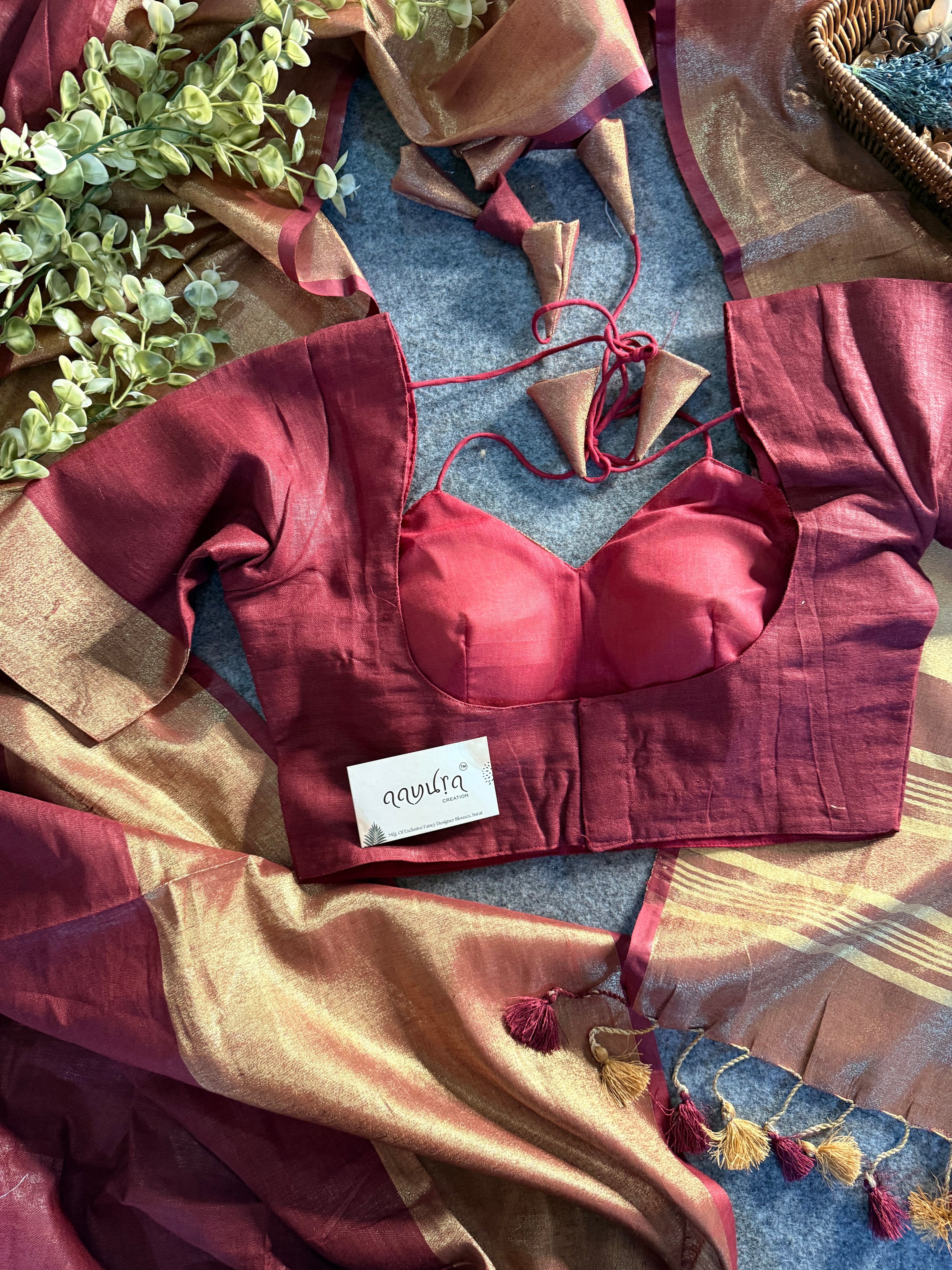 Handwoven Linen Grace Saree