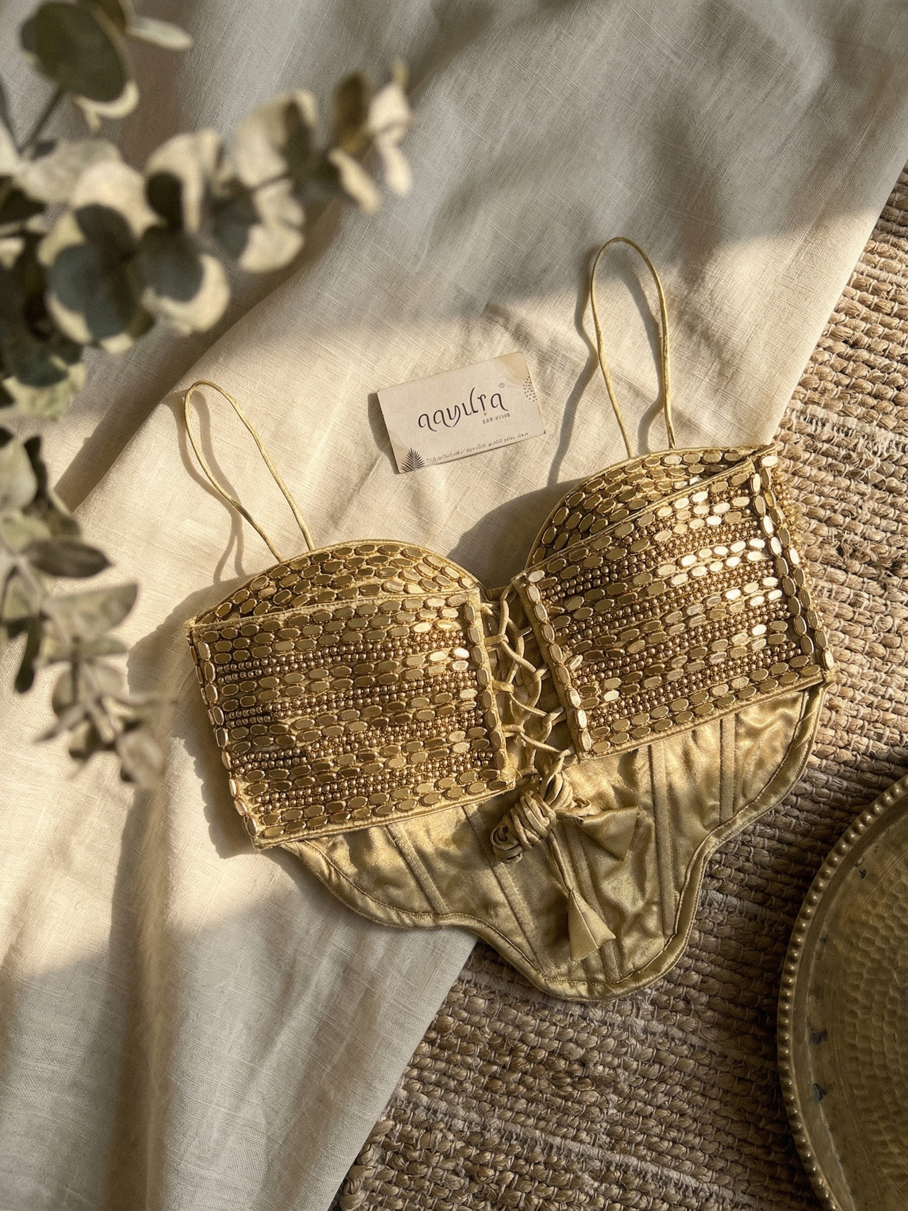 Zariya Handcrafted Silk Strap Blouse