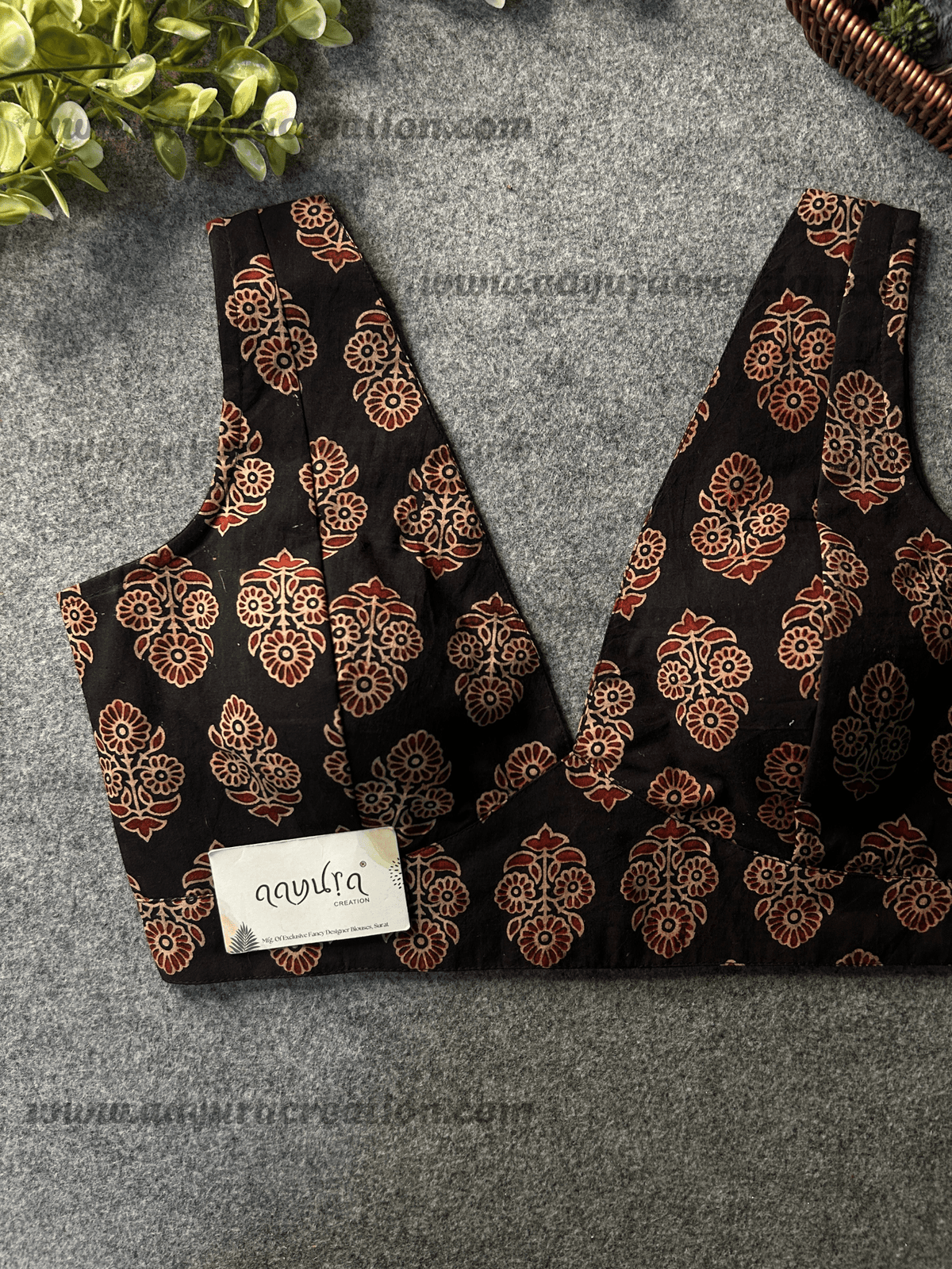 Ajrakh V Neck