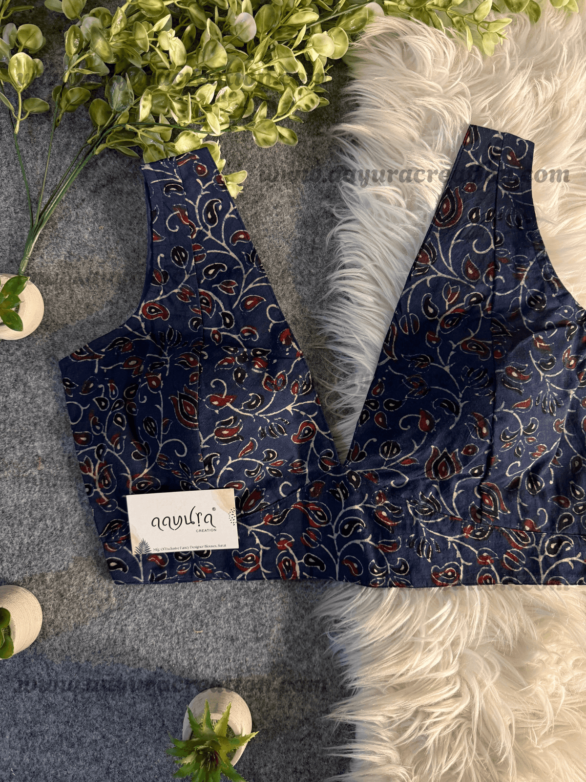 Ajrakh V Neck