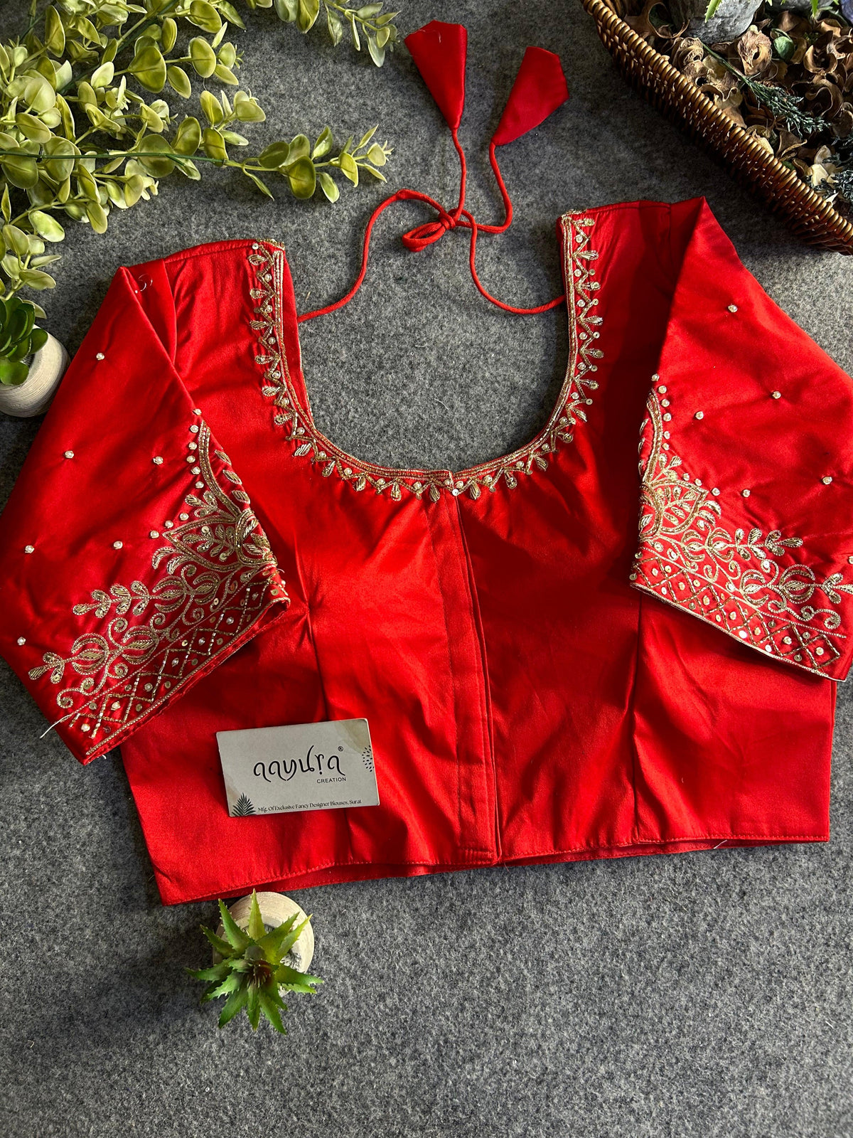 Royal Zardosi Silk Front-Open Blouse