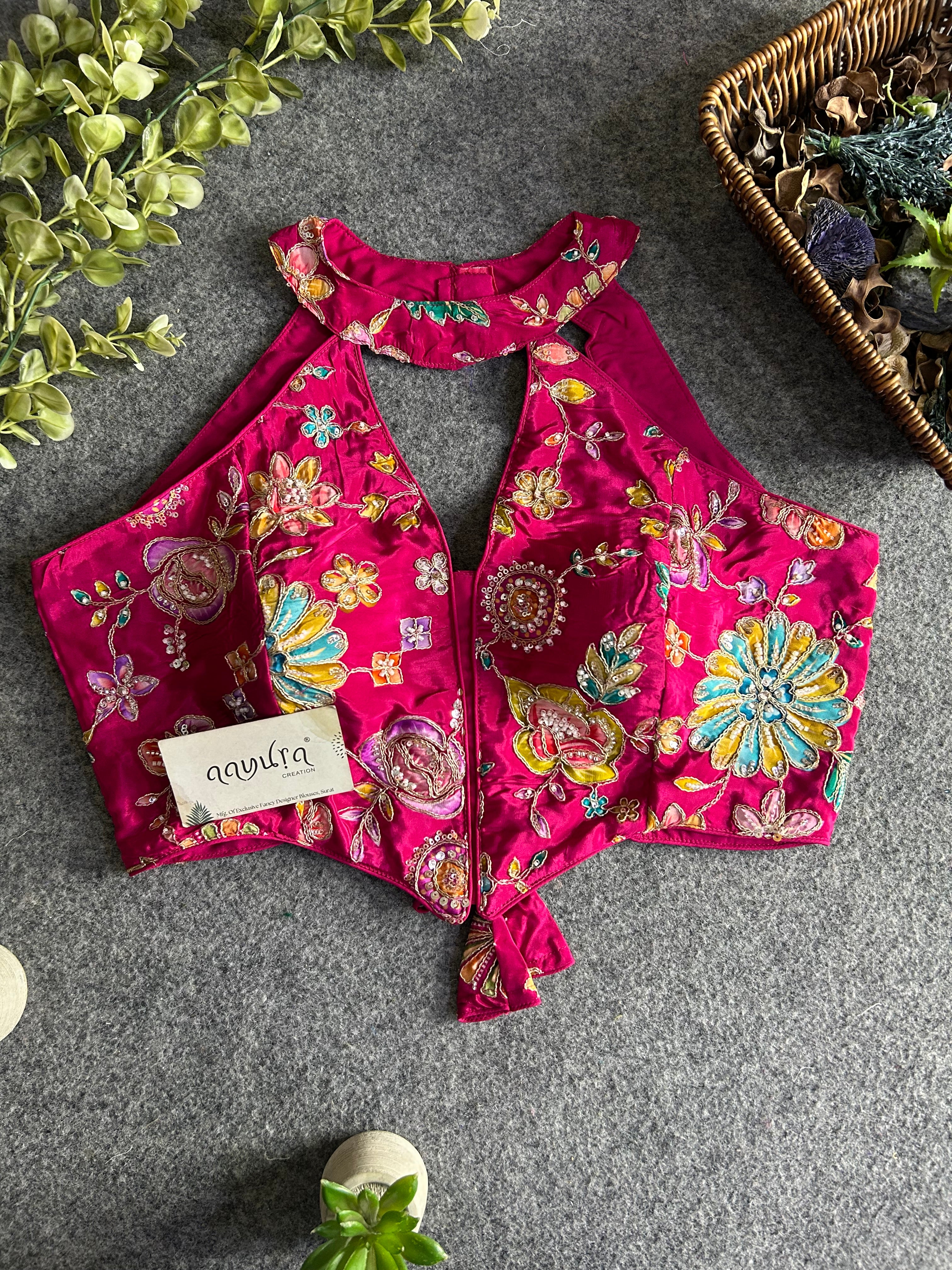 Noor Crape Silk Halter Blouse