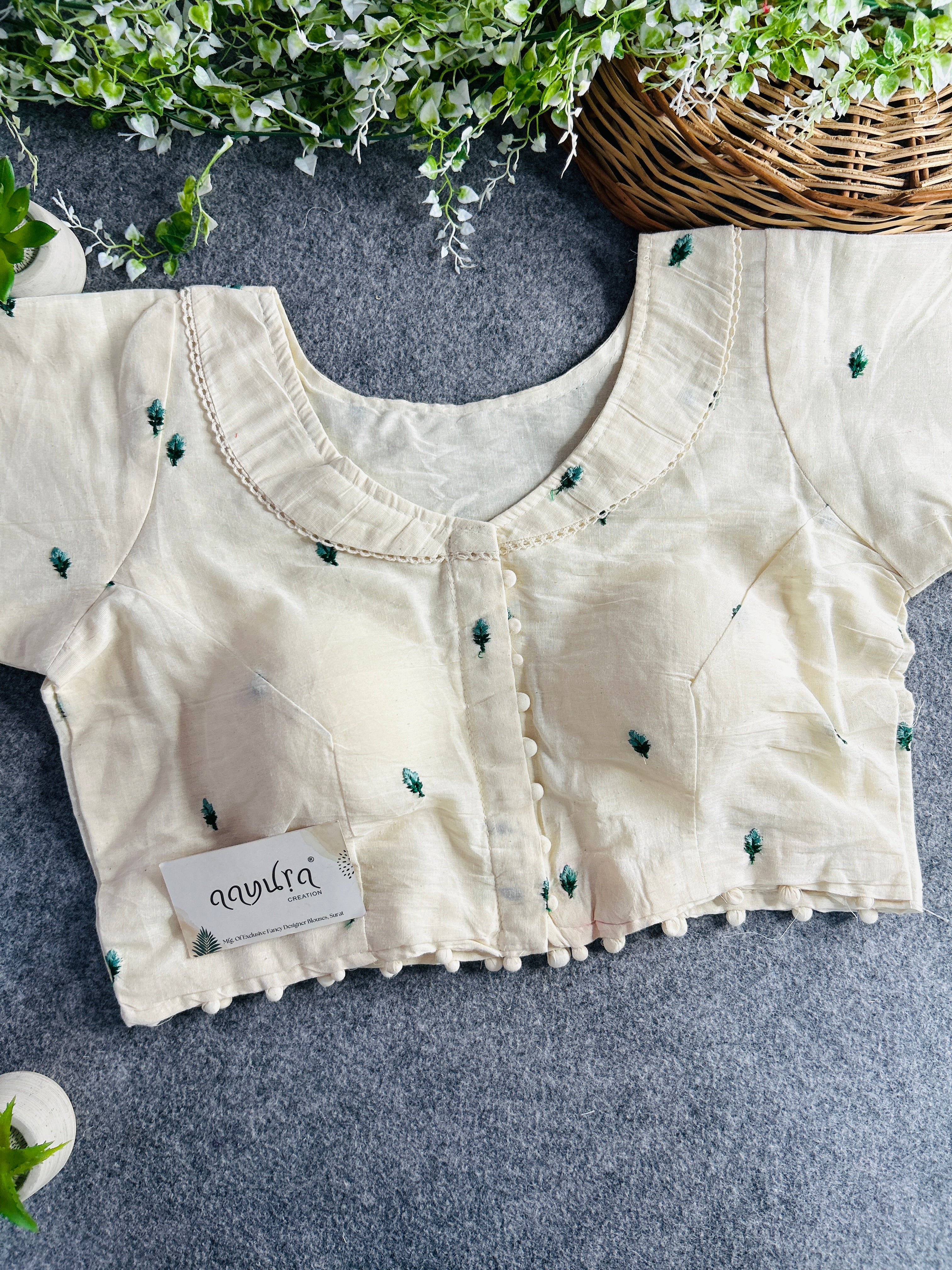 Khadi Cotton Collar Blouse