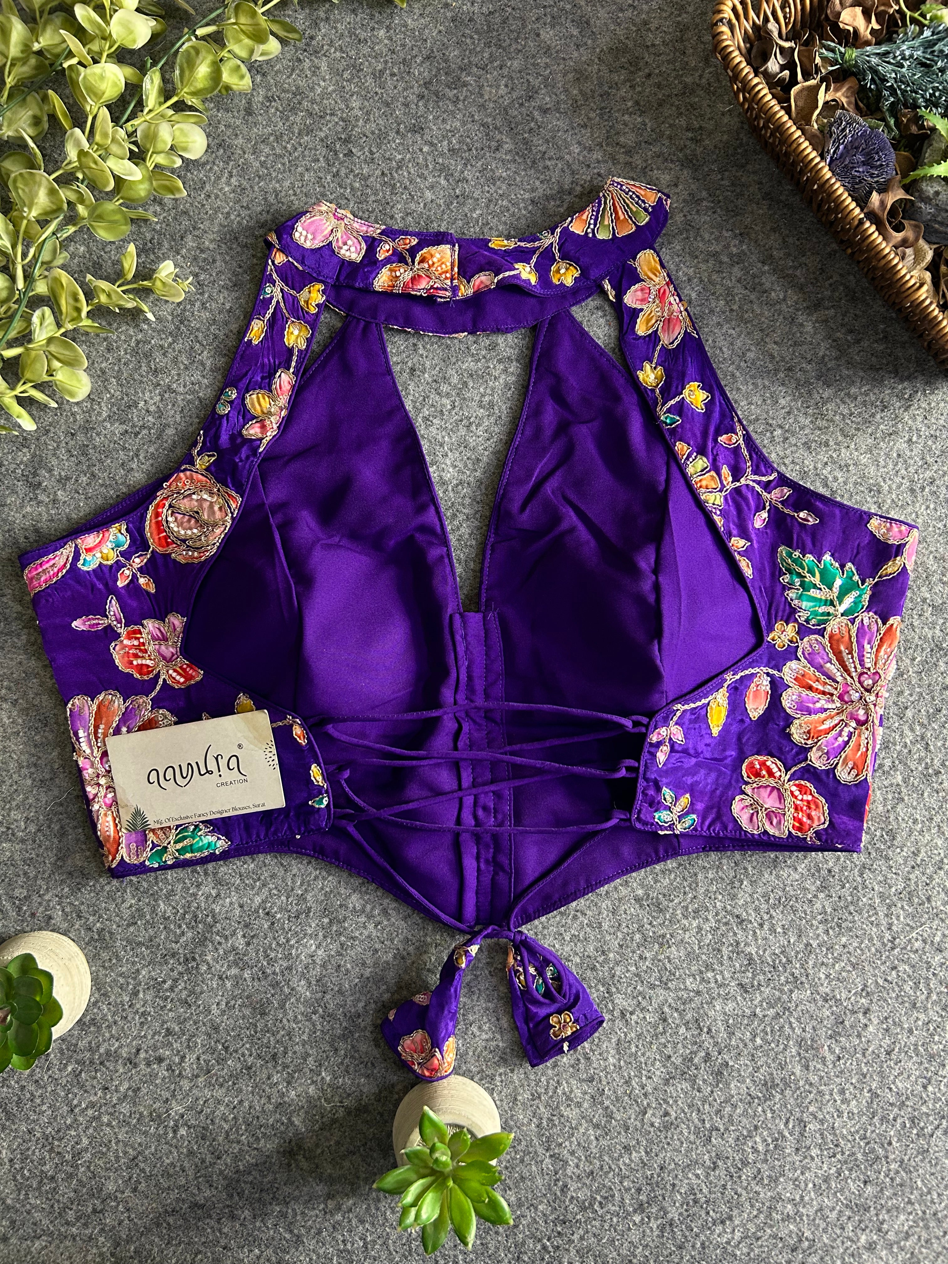 Noor Crape Silk Halter Blouse