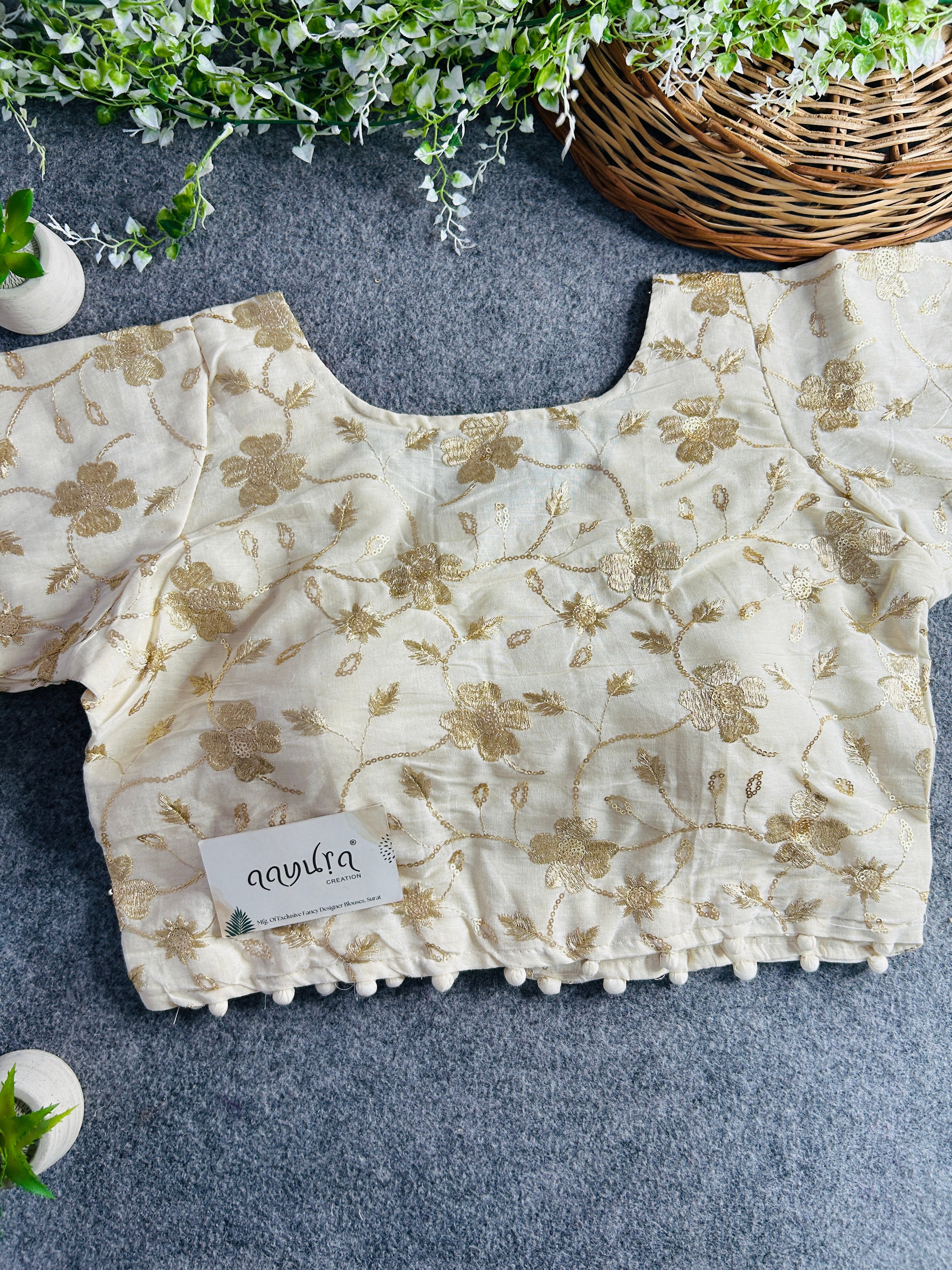 Khadi Cotton Collar Blouse