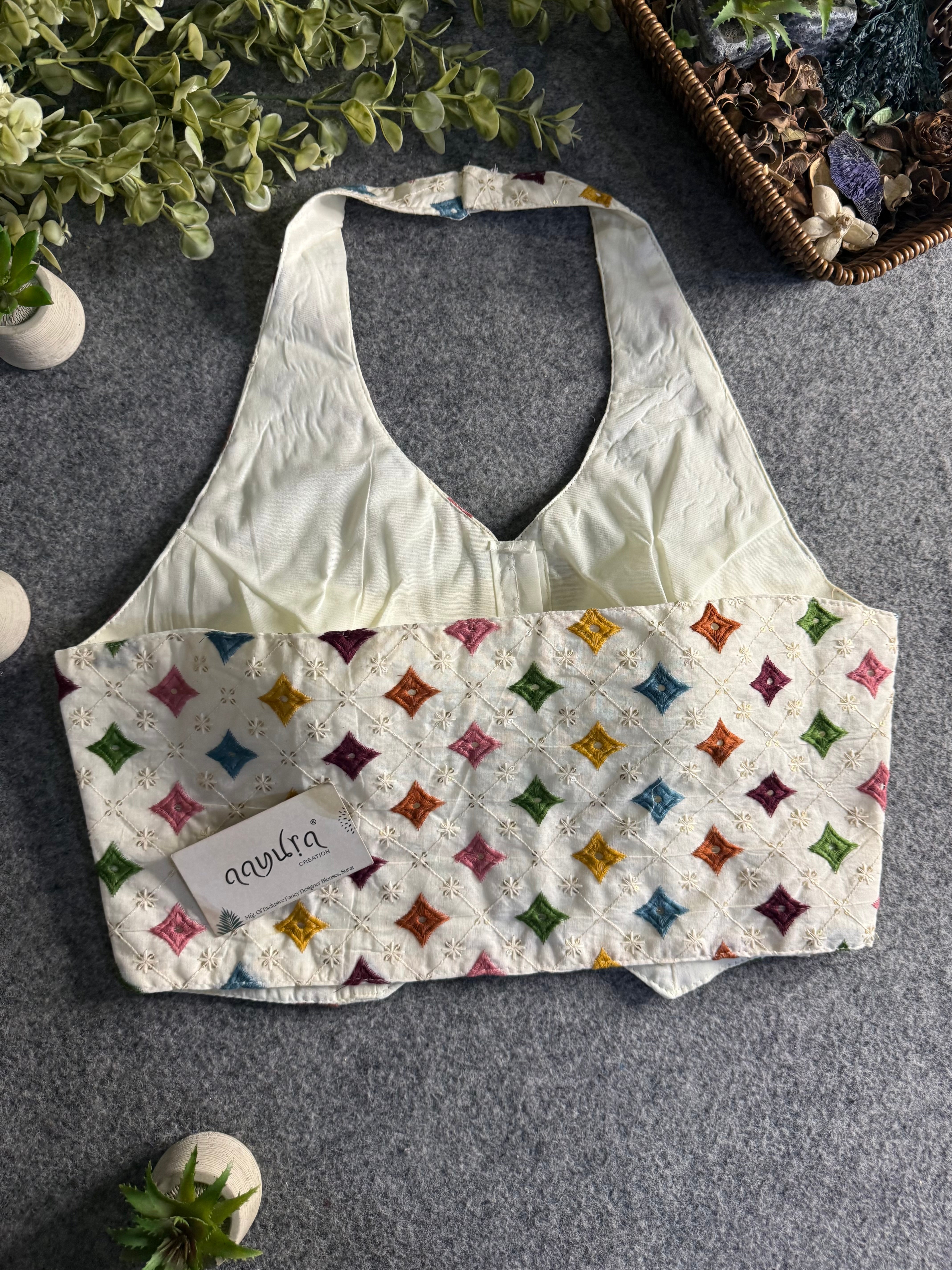 Cotton Halter Neck Blouse