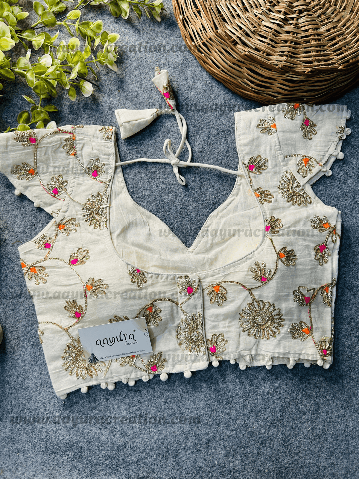 Cotton CAP SLEEVES BLOUSE