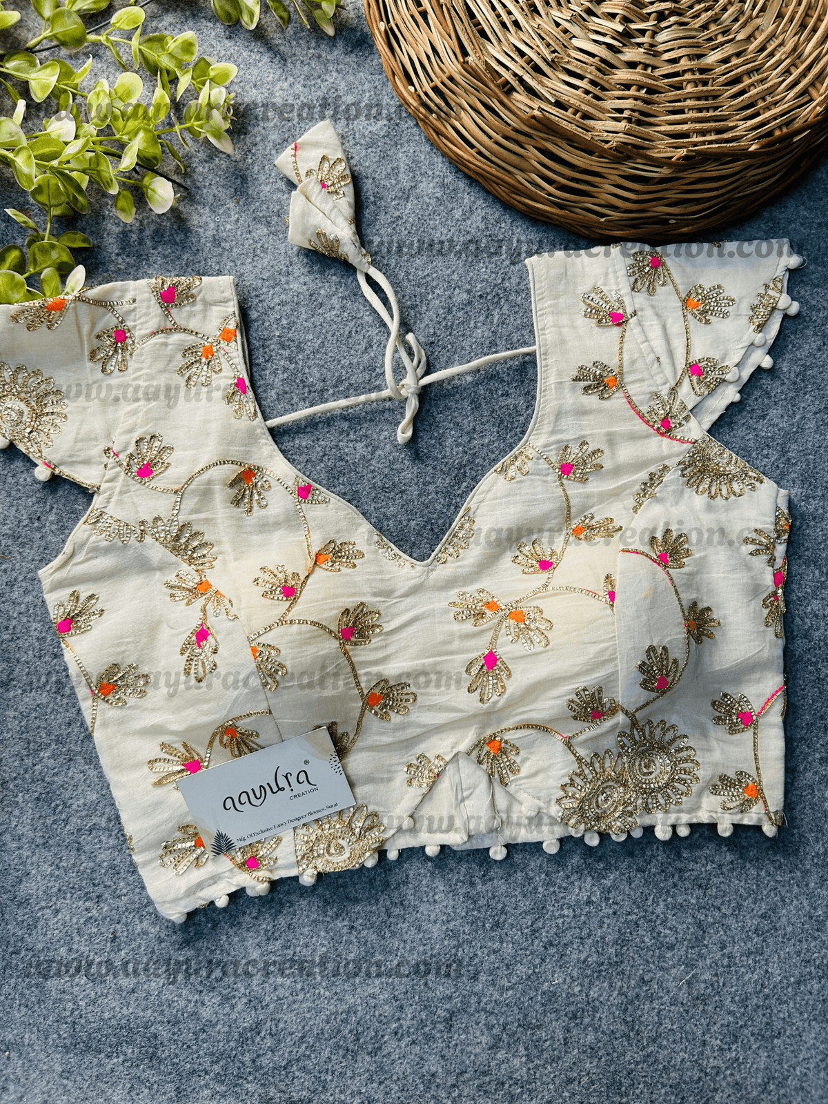 Cotton CAP SLEEVES BLOUSE