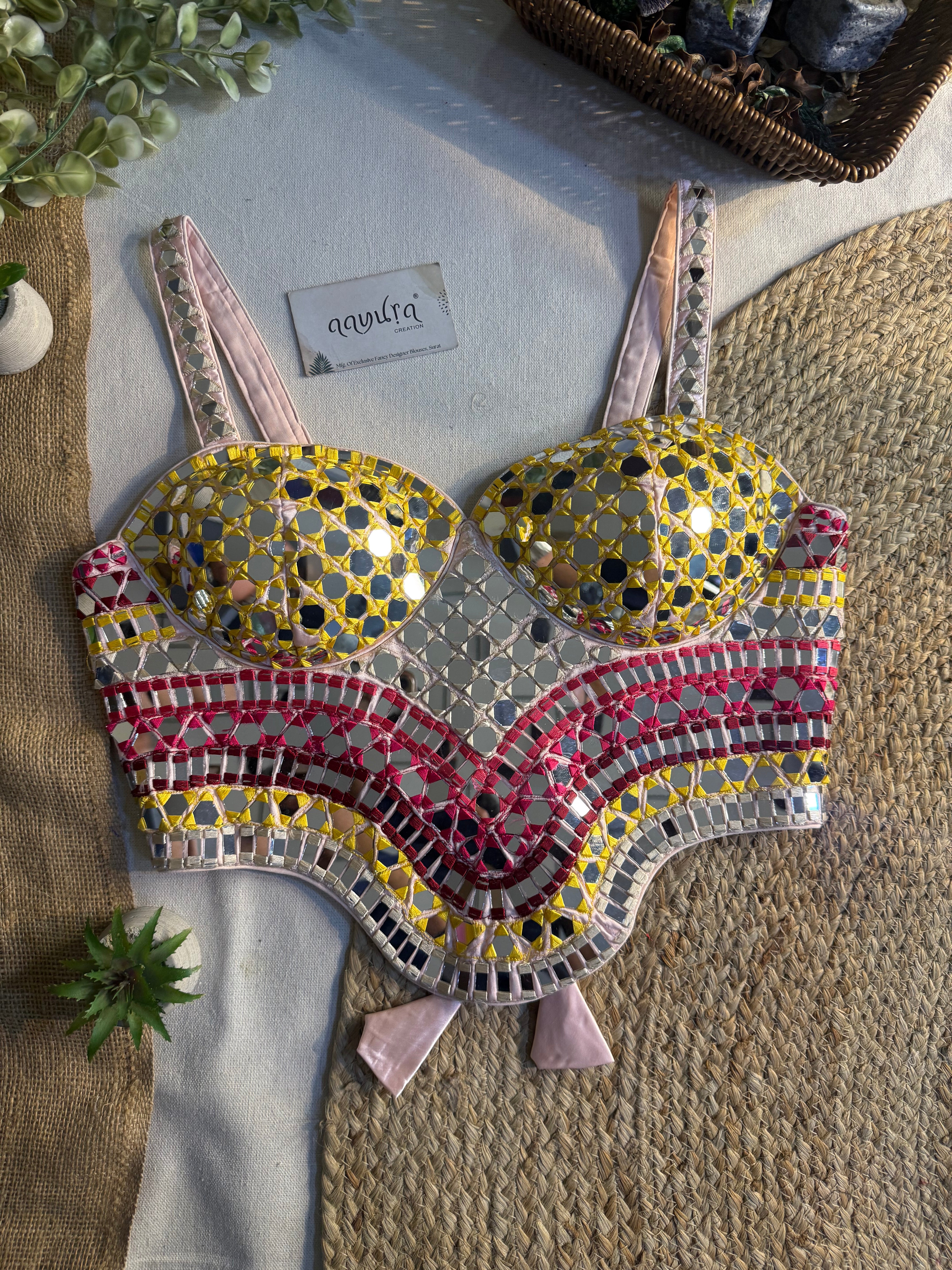 Aarini Handcrafted Mirror Silk Blouse