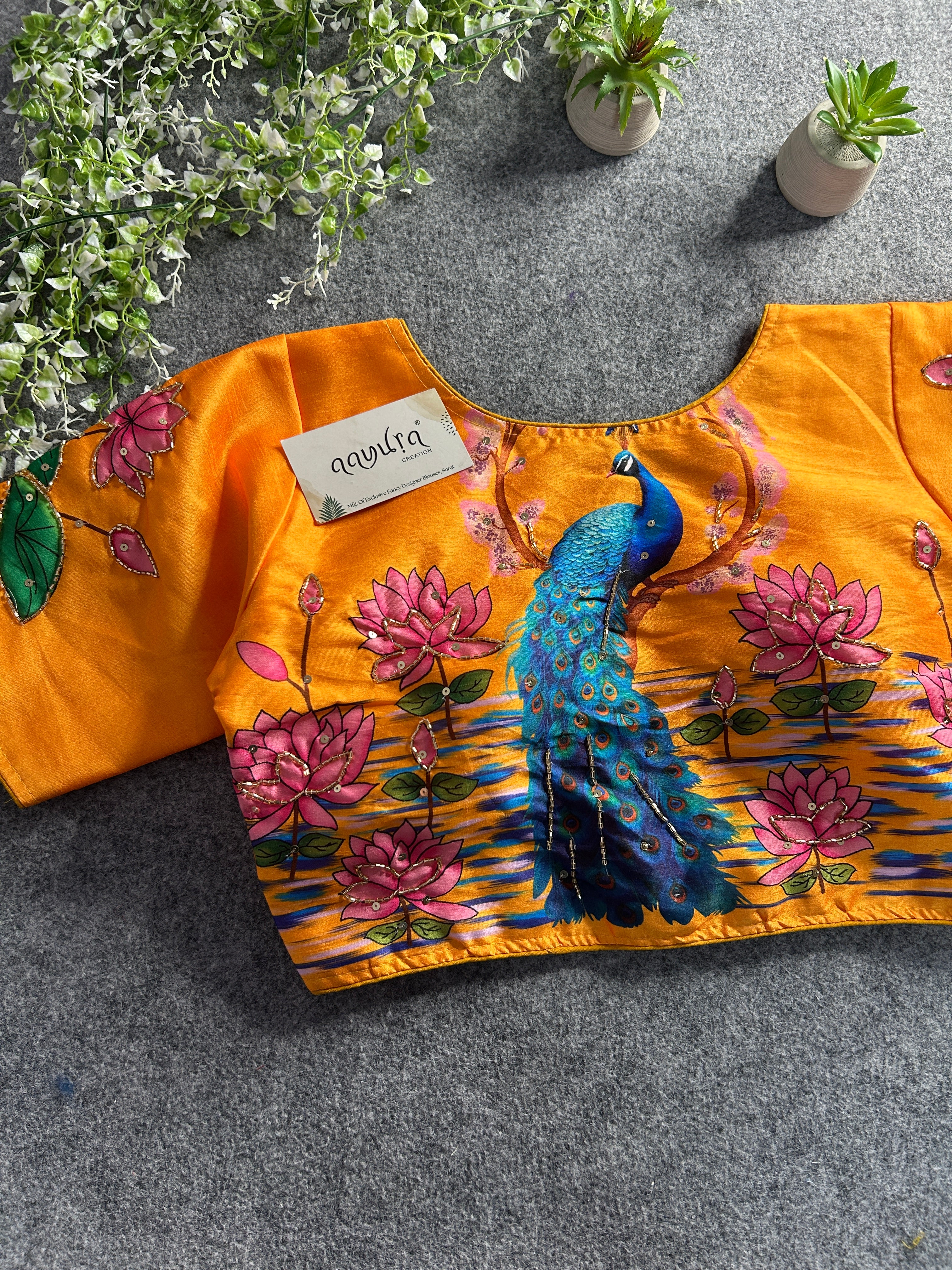 Peacock Print Handwork